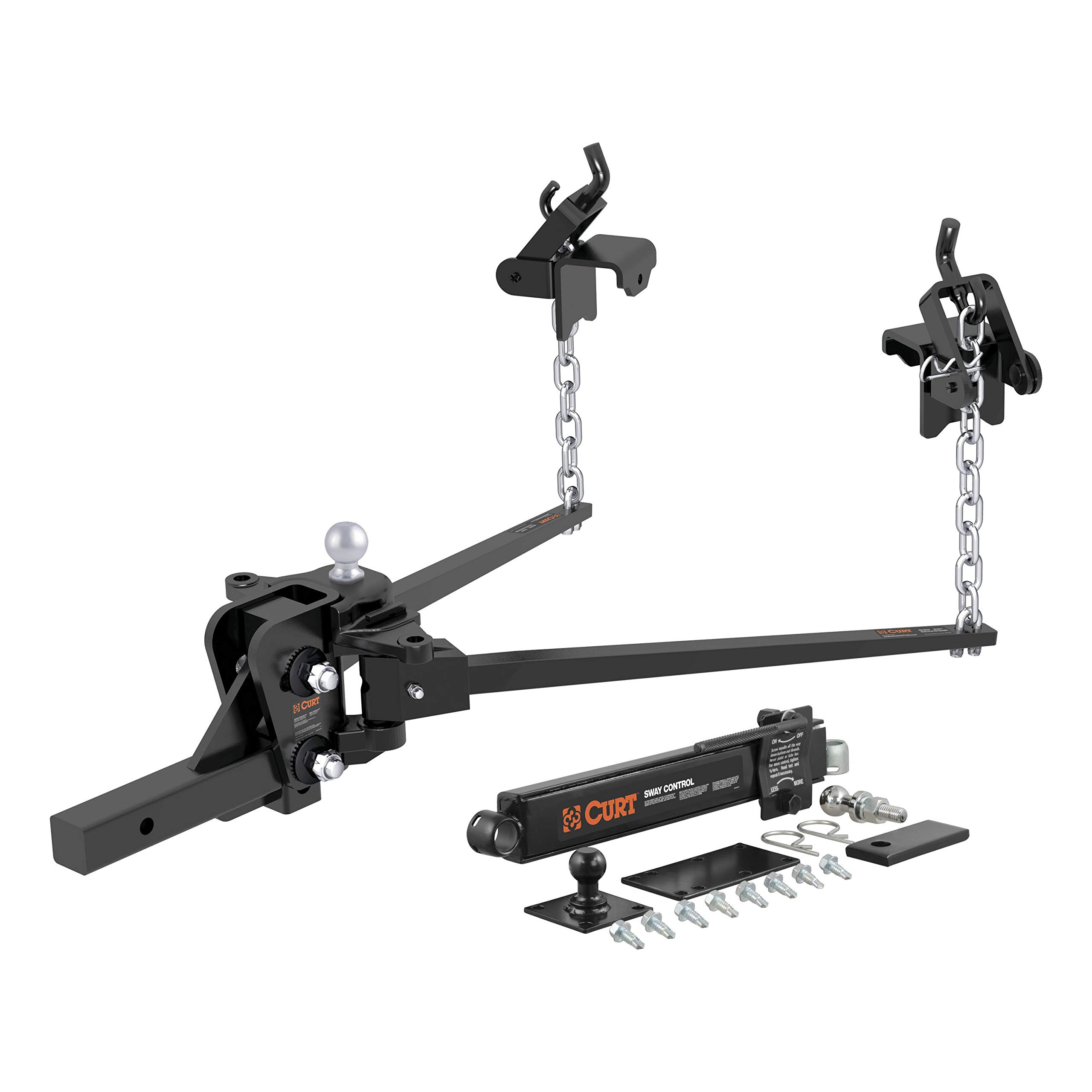 Photo 1 of CURT 17422 Short Trunnion Bar Weight Distribution Hitch with Sway Control, Up to 15,000 lbs., 2-Inch Shank, 2-5/16-Inch Ball