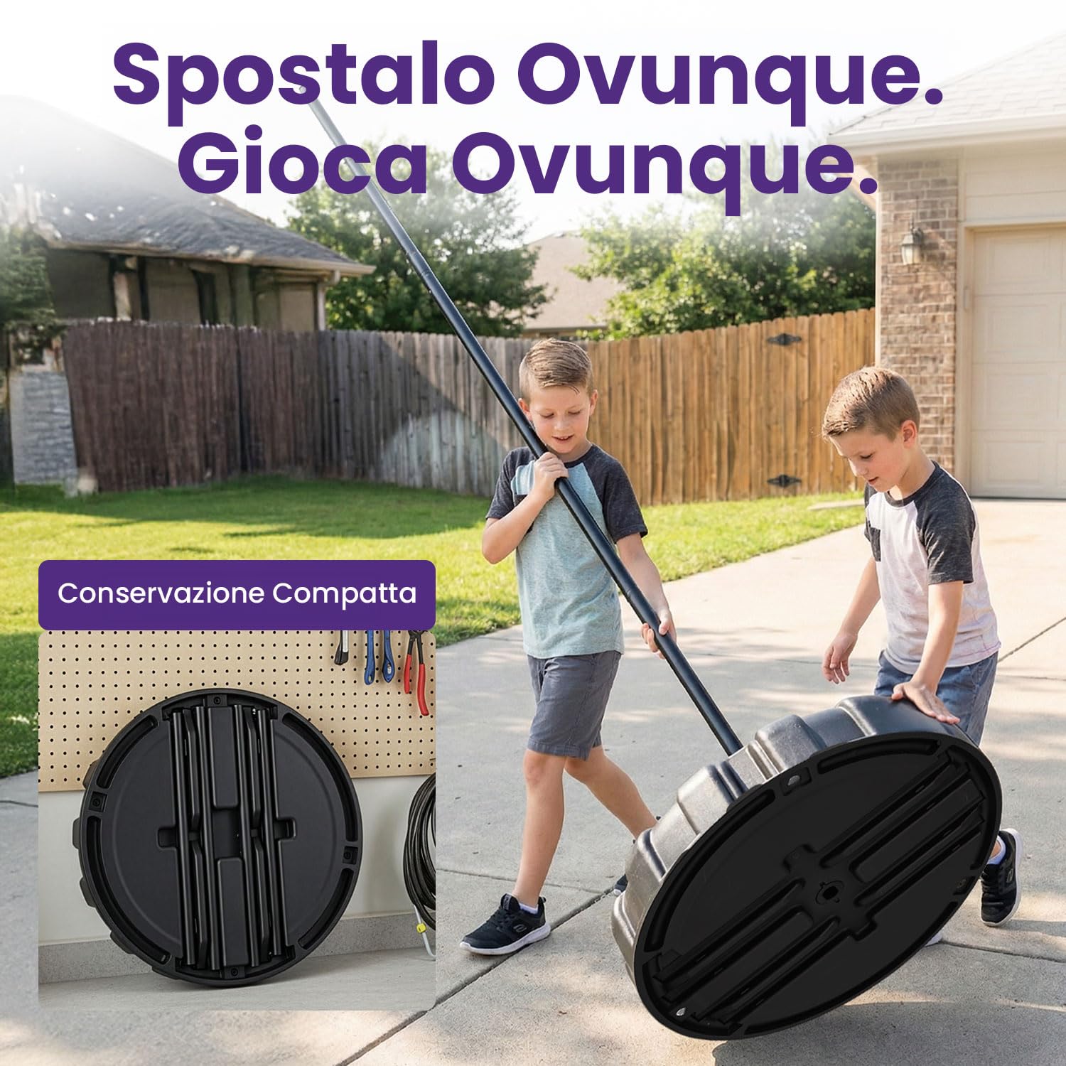 Hurtle Gioco di Tetherball con Palla e Corda, Base Pesante e Palo Regolabile 1,2–2,7 m, Gioco da Esterno Bambini, Giochi Adolescenti per Prato, Patio e Giochi per Bambini all’Aperto