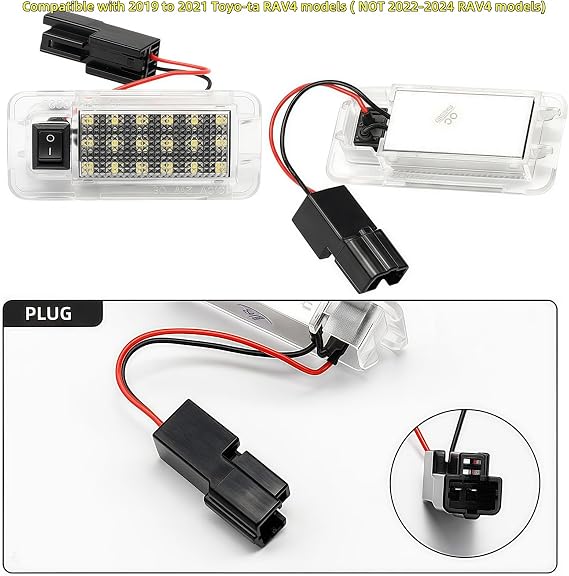 LED Trunk Cargo Light with Switch, Super Bright White Luggage Compartment Light Lamp Compatible with Toyota Highlander,Sienna,Venza,RAV4,Prius,Lexus RX350, CT200h, NX300h, GS350, Scion tC xB