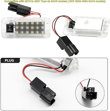 LED Trunk Cargo Light with Switch, Super Bright White Luggage Compartment Light Lamp Compatible with Toyota Highlander,Sienna,Venza,RAV4,Prius,Lexus RX350, CT200h, NX300h, GS350, Scion tC xB