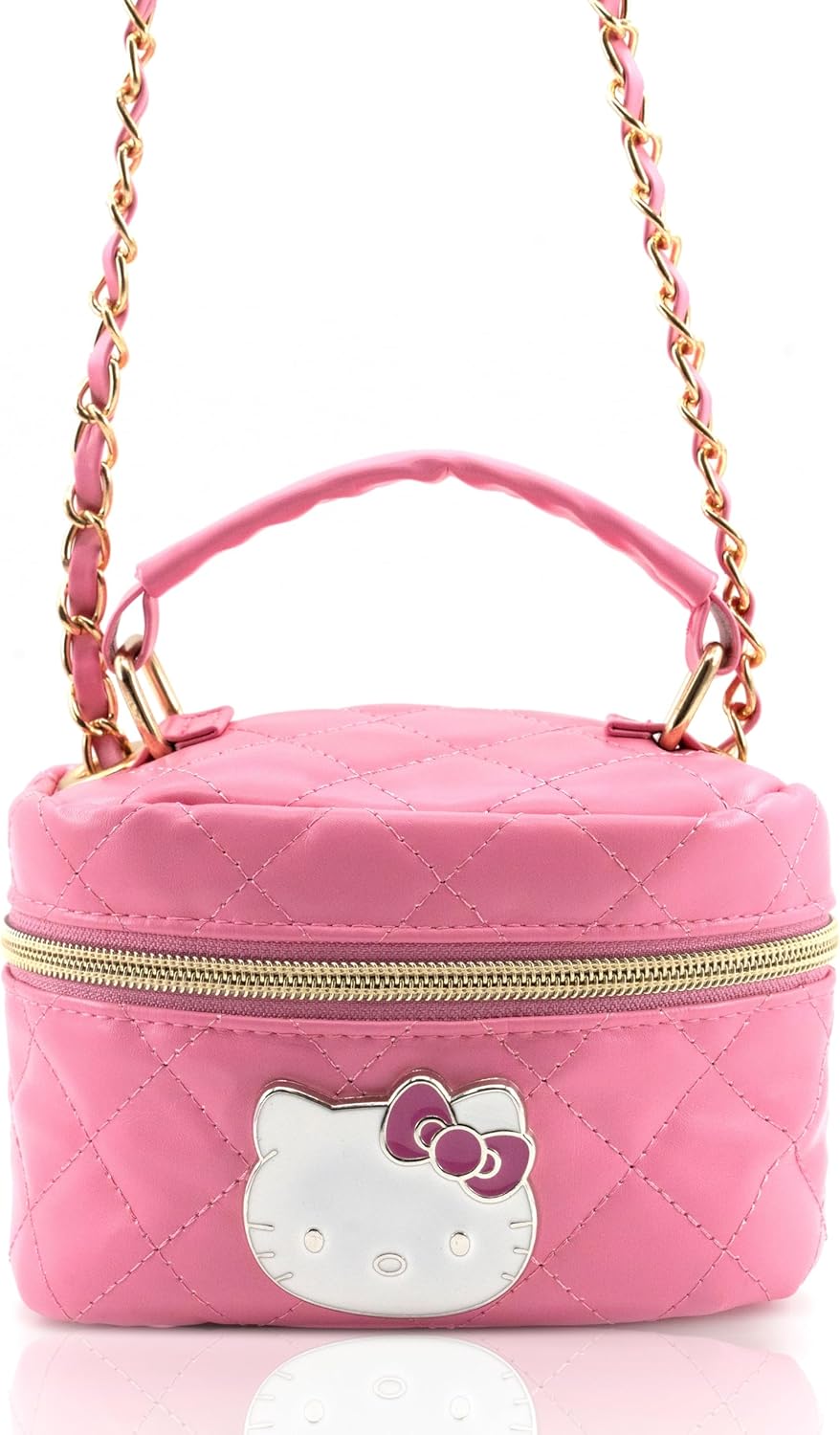 Fast Forward Sanrio Hello Kitty Cosmetic Bag for Women | Mini Hello Kitty PU Leather Crossbody Travel Toiletry Bag for Women | Make Up Travel Bag Makeup Bag - Image 2