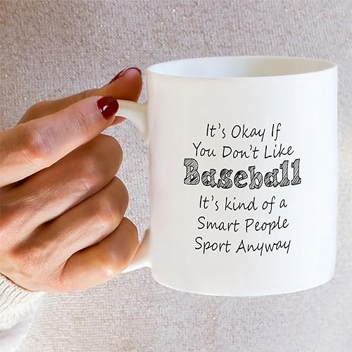 Miniatura 5 de Retreez Taza divertida de jugador de béisbol de regalo Smart People Sport Baseball Fan Coach de 11 onzas – Thank-you sarcástico motivacional