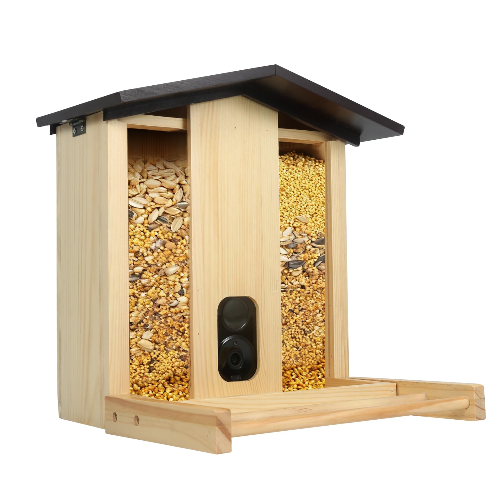 Mangiatoia per uccelli (non fotocamera) – Mangiatoia per uccelli in metallo da appendere per esterni, decorazione da giardino per esterni, idea regalo per mamma, nonna, Natale