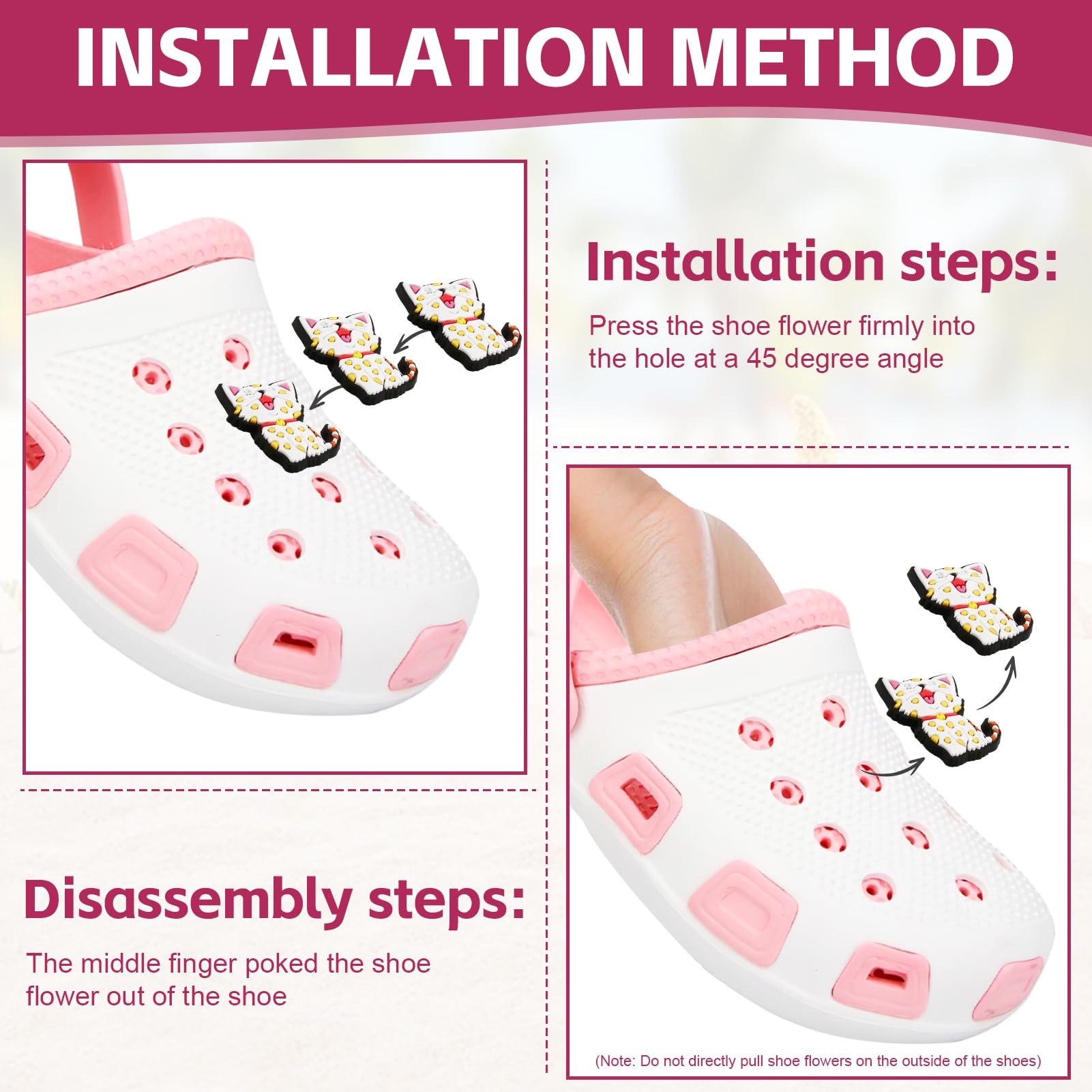 18 unidades de colgantes de zapatos para Crocs, diseño de gato de dibujos animados, colgante de PVC, decoración DIY para niños, idea de regalo