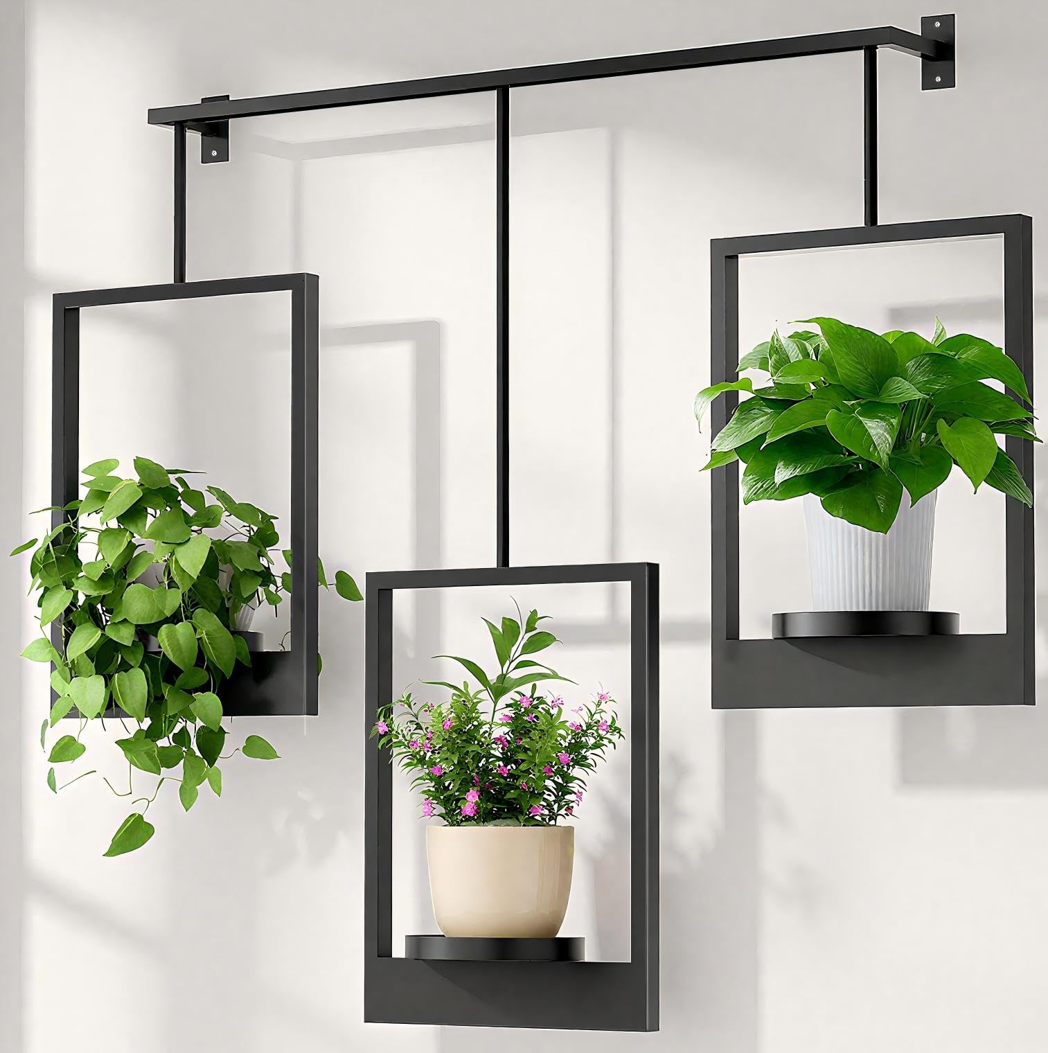 DEMEGA Iron Wall Planter Set of 3