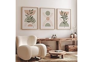 Sfwarmart Botanical Gallery Poster: Sage Green and Pink Wall Decor