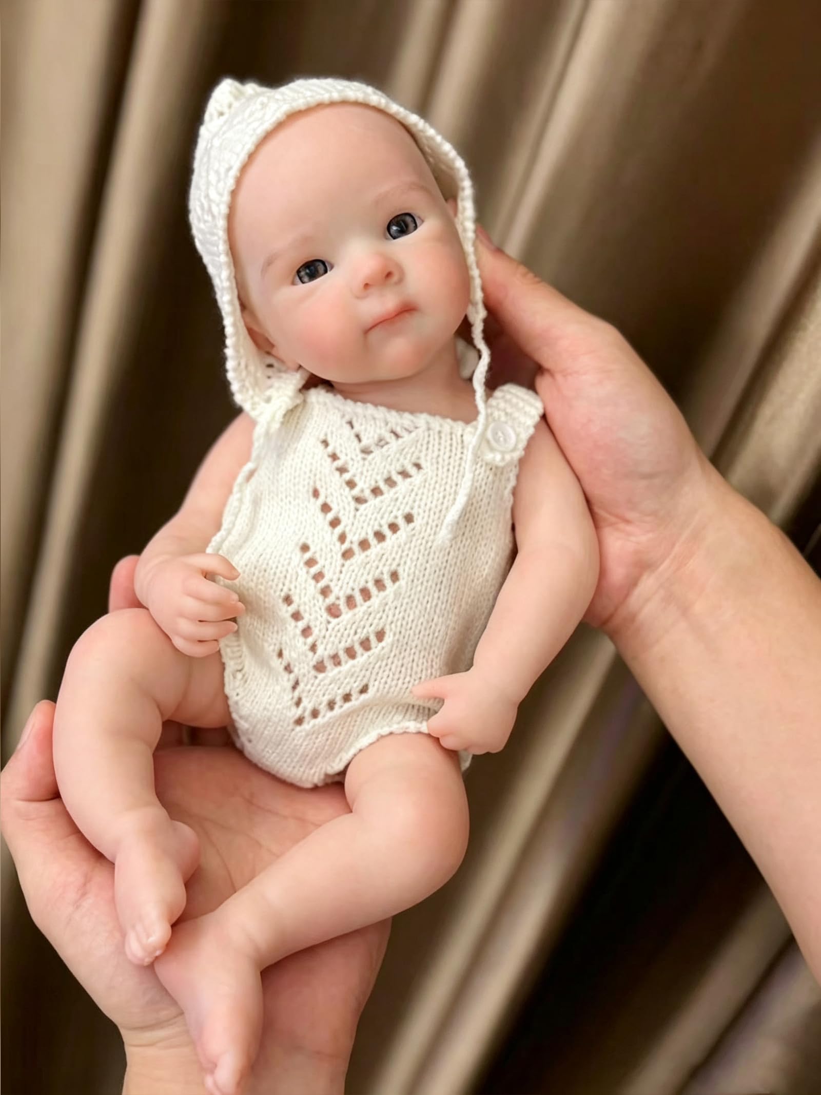 Bambole realistiche con bocca aperta in silicone corpo intero 13 pollici Bambole realistiche in silicone bambina - Bettie