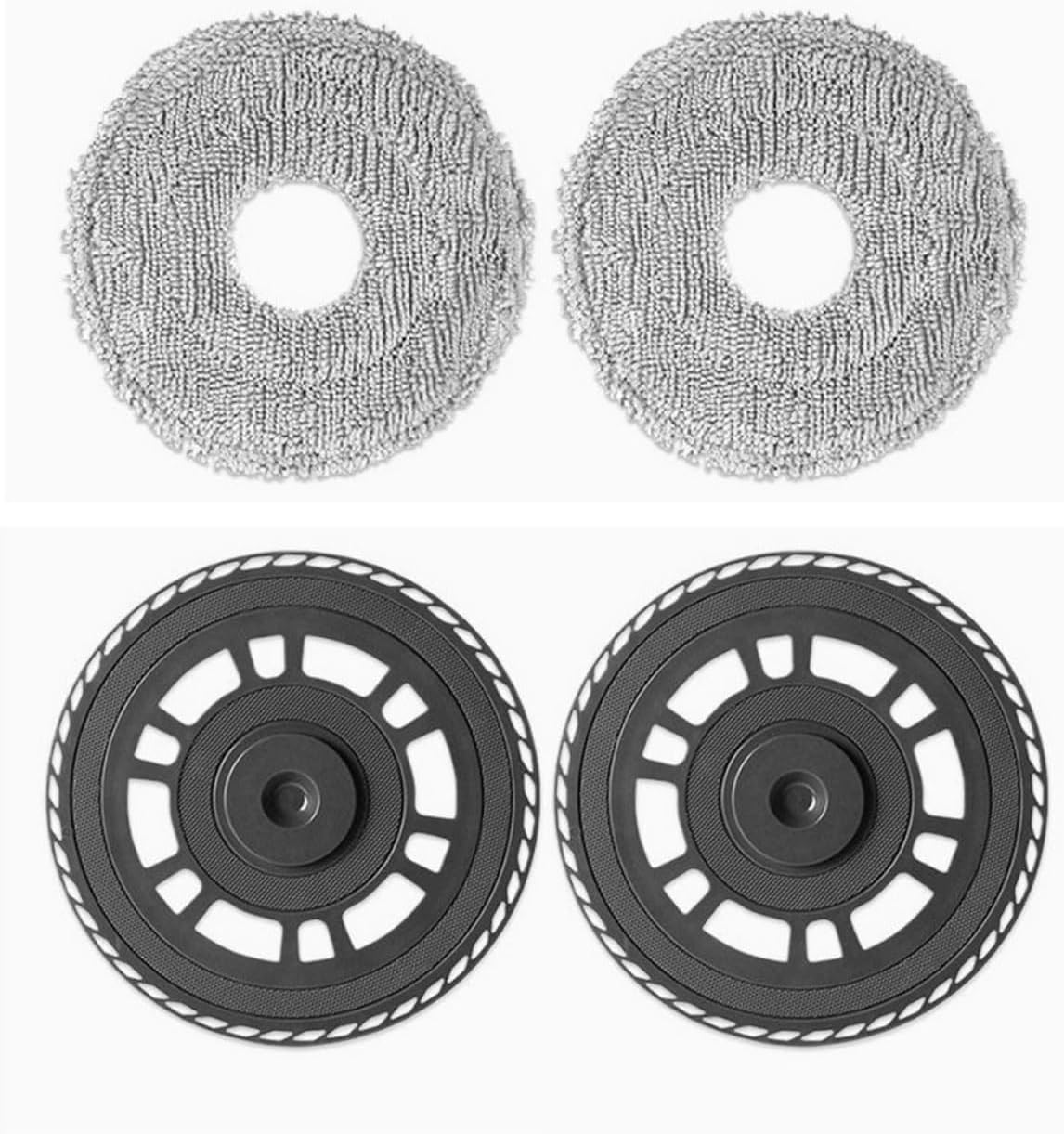 Parts 2PCS Mop Holders with mop, Compatible for MOVA V50 Ultra Complete, Sweeping Robot Accessories