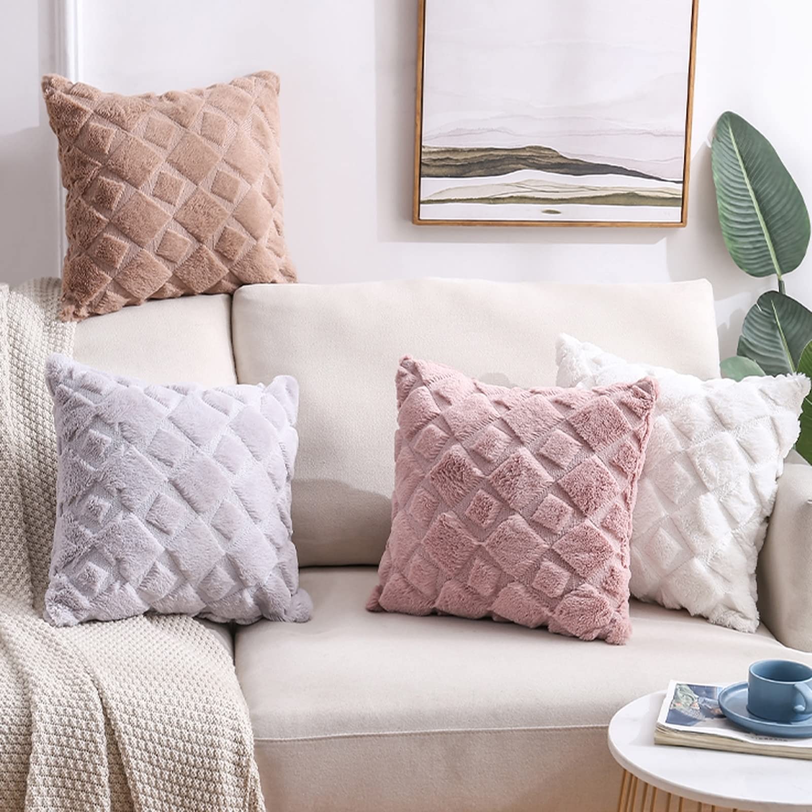 Mandioo 2 Pezzi Federe Cuscini Elegante Decorativi Copricuscini