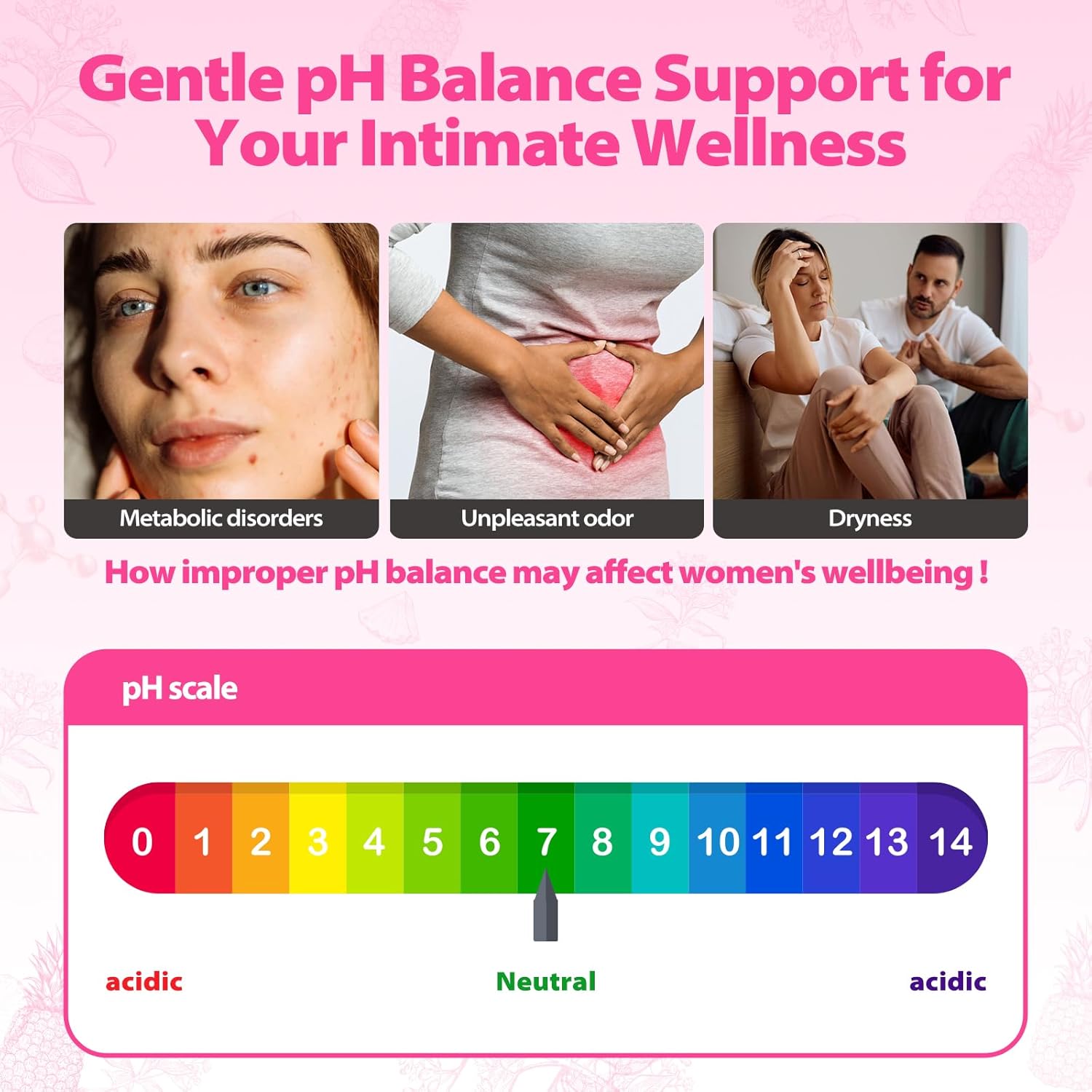 Her Juicy Feminine Probiotics Gummies with Slippery Elm Supports pH Balance Gut Health & Immune System Promote Vaginal Health for Women 60 Pineapple Gummies - Image 5