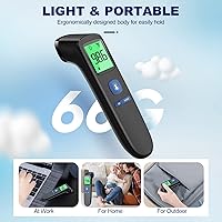 Vista 7 de Termómetro sin contacto para adultos y niños, termómetro digital para bebés con alarma de fiebre, resultado rápido en 1 segundo, fácil de usar, modo