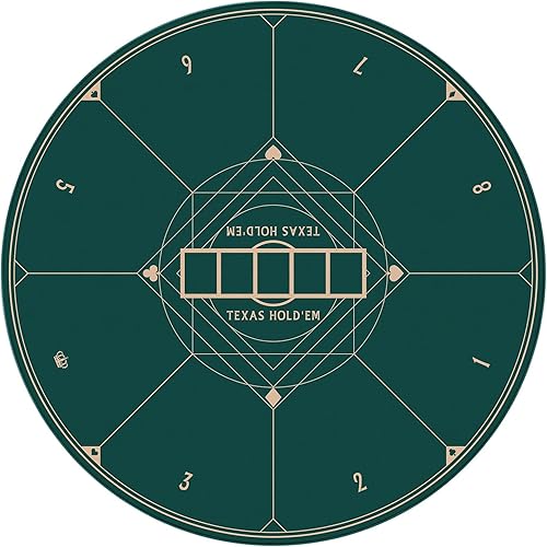Miniatura 46 de YUZPKRSI Texas Hold'em - Tapete de póquer para 6 jugadores, repelente al agua, portátil, con bolsas de transporte gruesas para juegos de póquer, 47