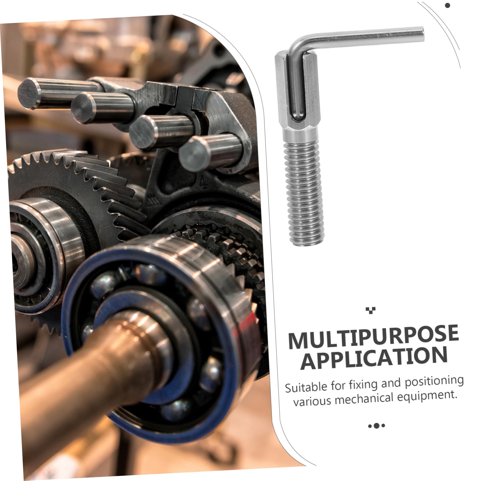 HAPINARY Metal Spring Indexing Plunger Retractable Locking Pin L-shaped Bolt Spring Pins Precise Positioning