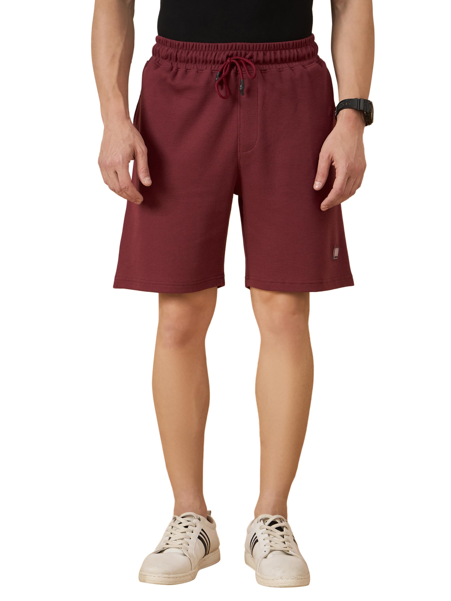 club york Men Wine Solid Regular Fit Short-picture-24