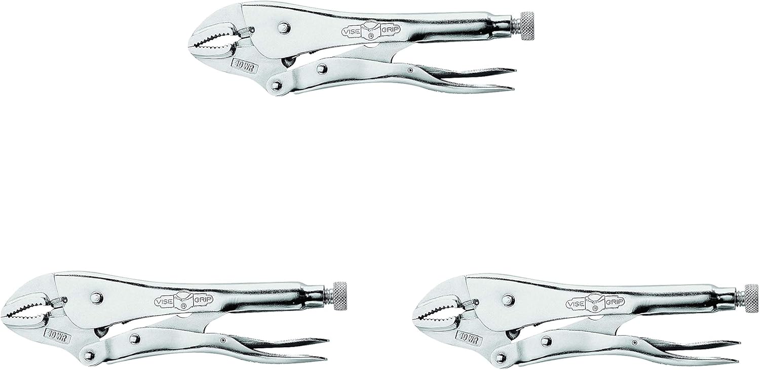 Irwin Vise Grip 0502l3 10" Curved Jaw Locking Pliers With Wire Cutter