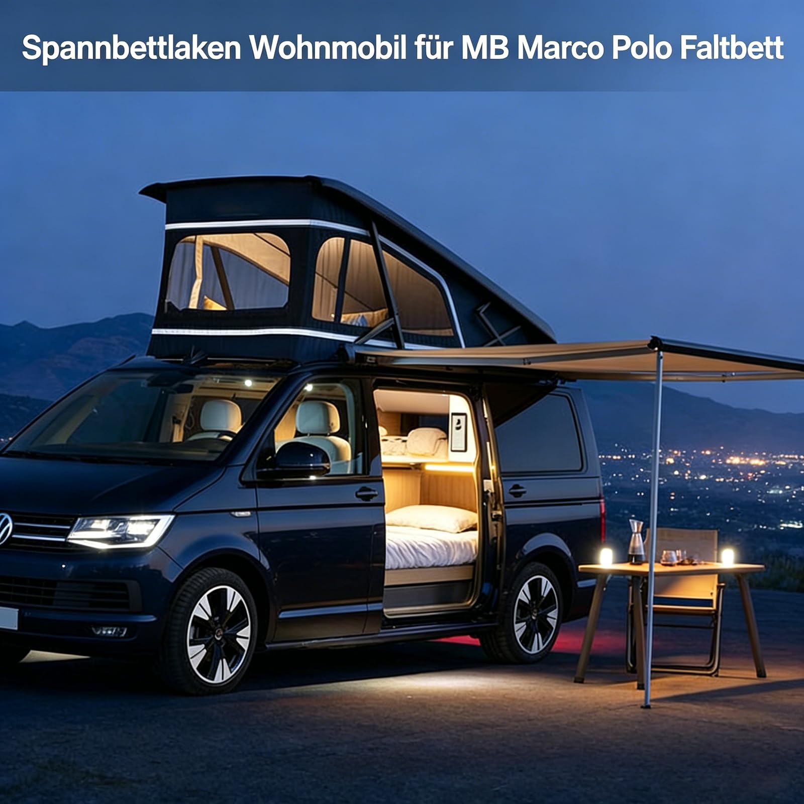 Wohnmobil Spannbettlaken für MB Marco Polo Faltbett