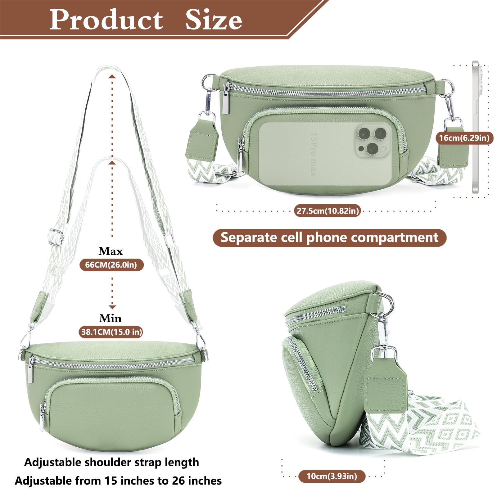 Rorimyth Borsa Tracolla Donna Nera Borsa Marsupio Donna Elegante Borsetta Ragazza Borsette Donna Marsupio Donna Tracolla