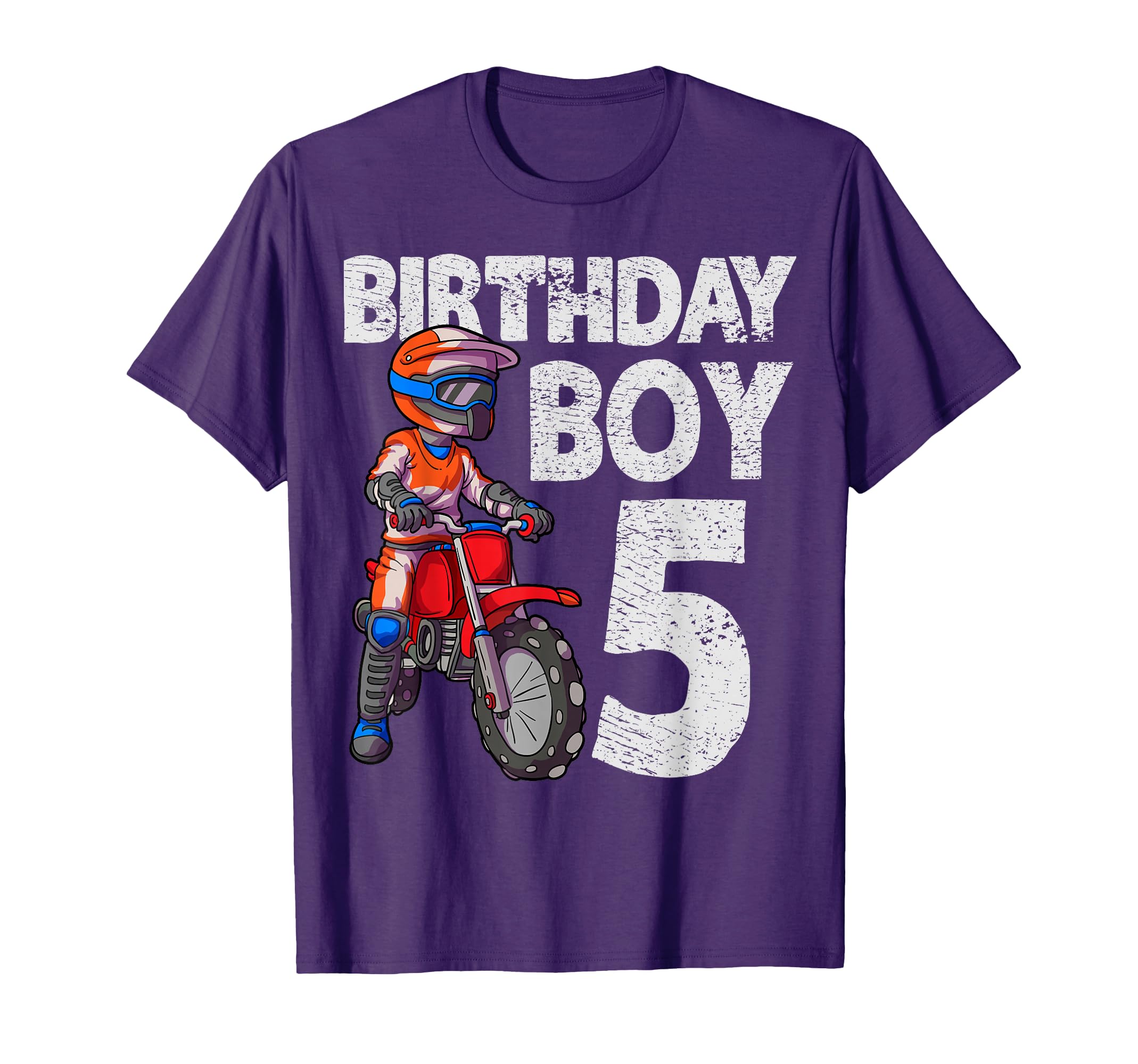 Motocross 5th Birthday Kids MX 5 Year Old Dirt Bike Birthday T-Shirt