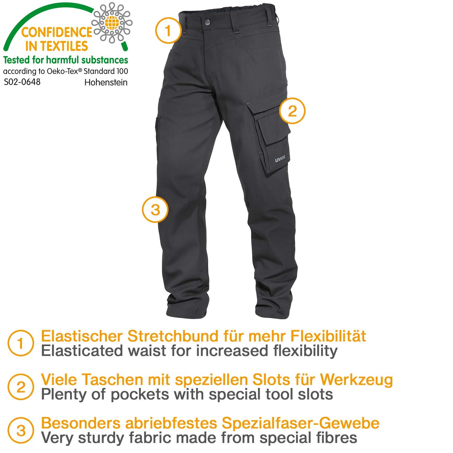 Uvex Perfexxion Basic Herren-Arbeitshose - Männer-Cargohose