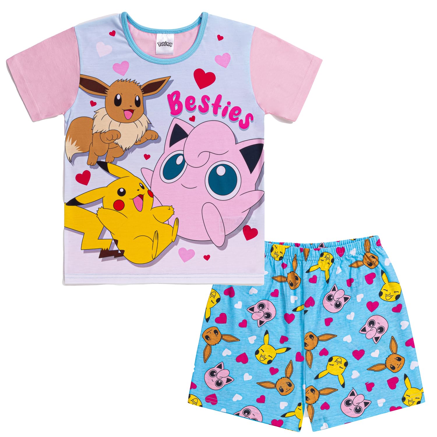 Pokémon Soft Cotton Pjs - Pikachu & Eevee Nightwear for Girls |