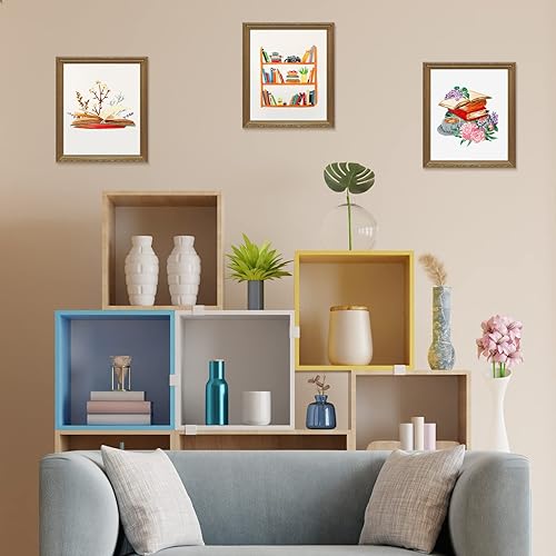 Miniatura 7 de Kit de bordado de punto de cruz para principiantes y adultos, kit de bordado para amantes de los libros, kit de punto de aguja con patrones de