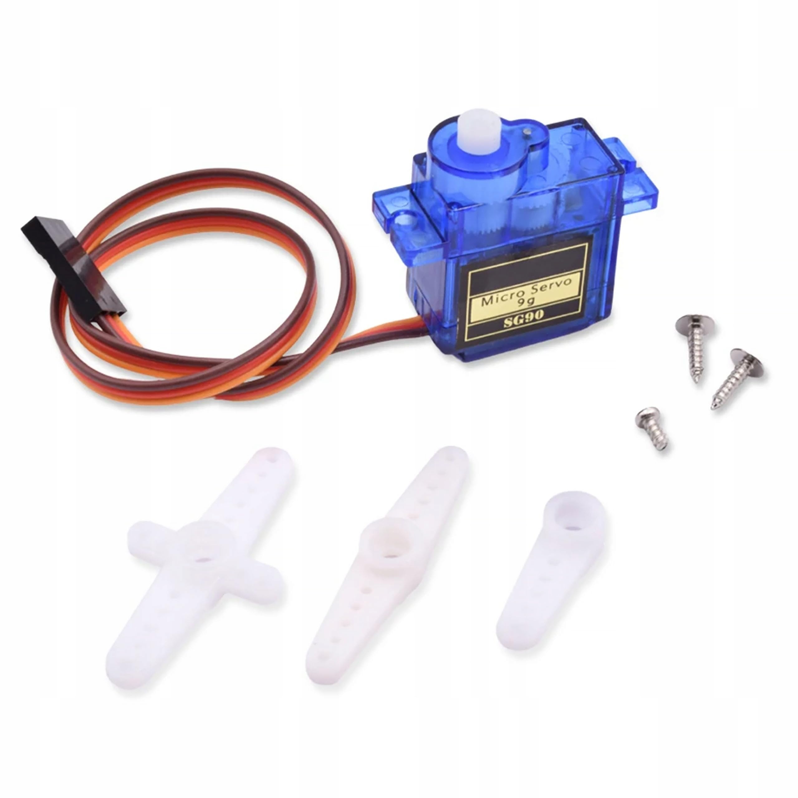 Rosfix SG90 Micro serwomotory Tower Pro SG90 9g - 180°, 1,8 kg/cm, 3-6V, 0,1s/60° | Kompatybilny z Arduino, RC, Drony, Roboty | Elektroniczny siłownik do modelarstwa