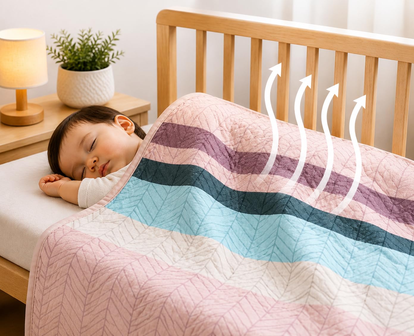 100% Cotton Baby Blanket for Summer, 140x100 CM Lightweight Single Layer Dohar, Soft Breathable Infant Blanket for Crib, Newborn & Kids_Design_11-picture-23