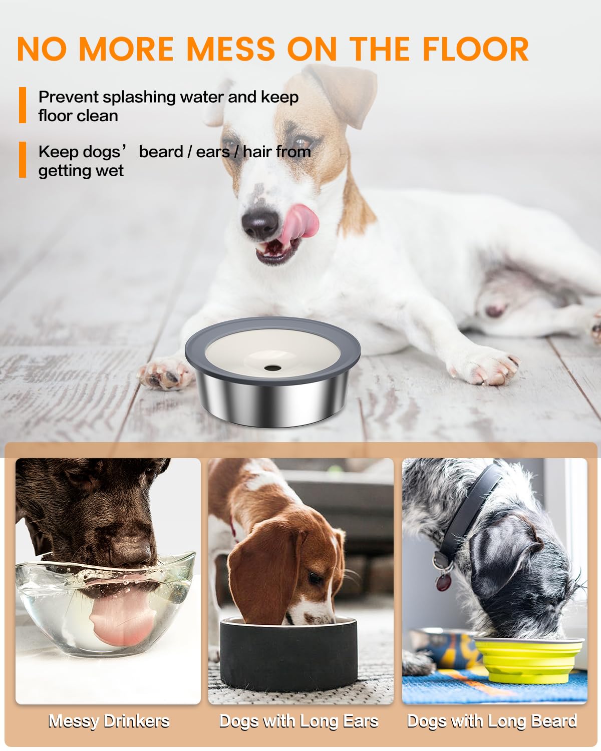 No Spill Water For Dogs No Spill Slow Drinker Dog Bowl: Stainless Steel  Travel Water Bowl With Lid - Perfect For Car \u0026 Home! Shop Now! From Dog  Bowls \u0026 Dishes -, image size:1200x1500