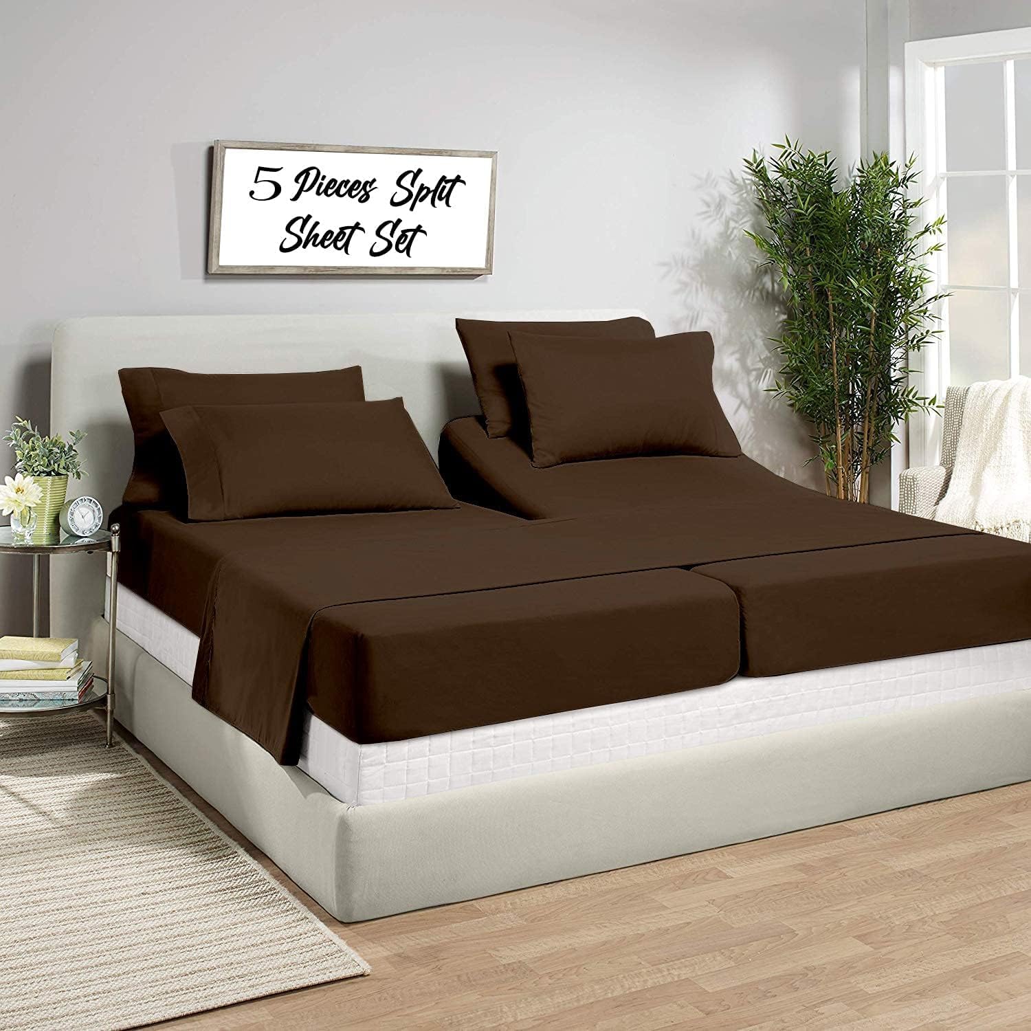 Split Queen Sheets 5 Piece Adjustable Split Queen Sheets