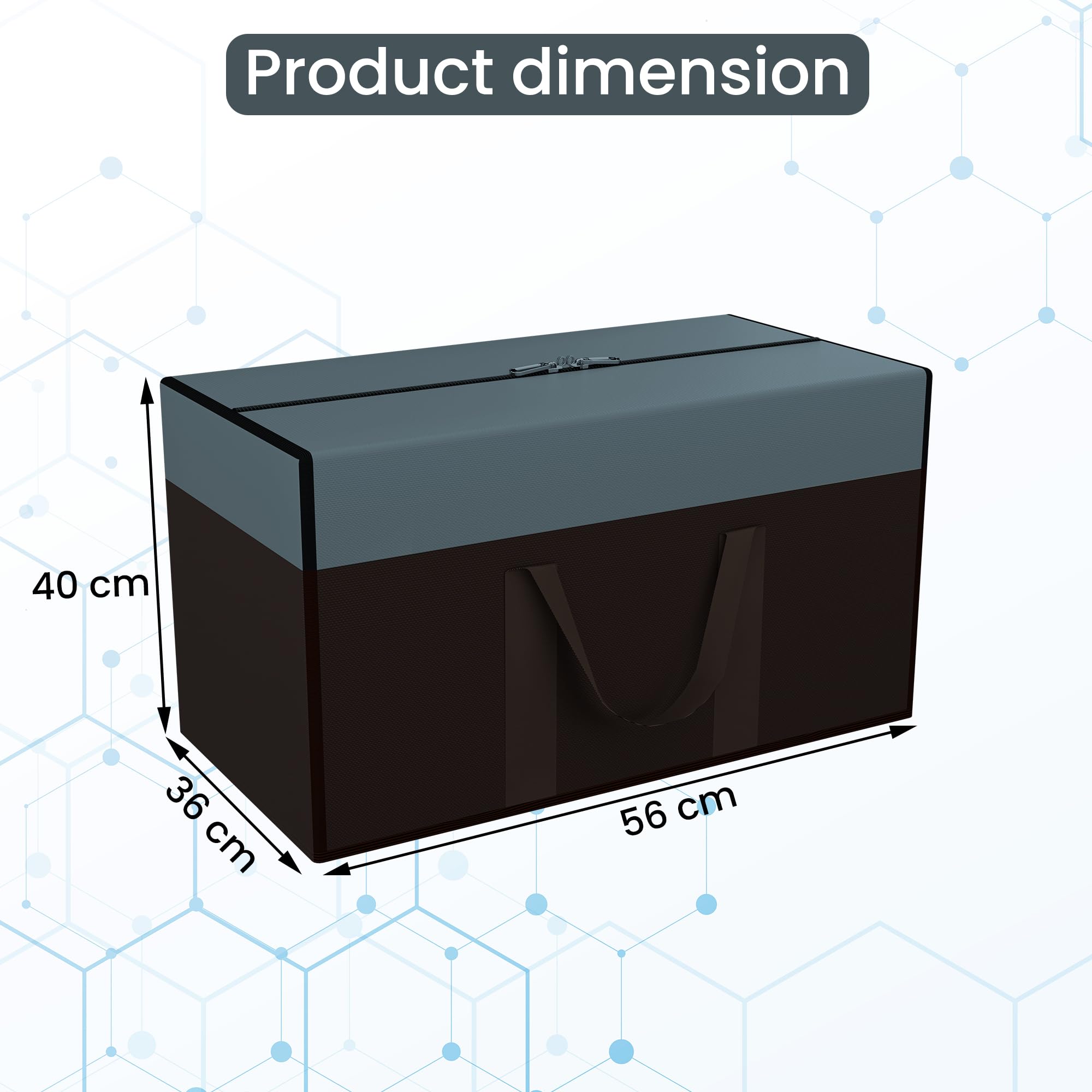 Kuber Industries 4 Stück Aufbewahrungsbeutel | Kleiderschrank-Organizer | Faltbare Stofftasche mit Reißverschluss | Schrank Organizer | Wasserdichte Bettwäsche Tasche | Mittel
