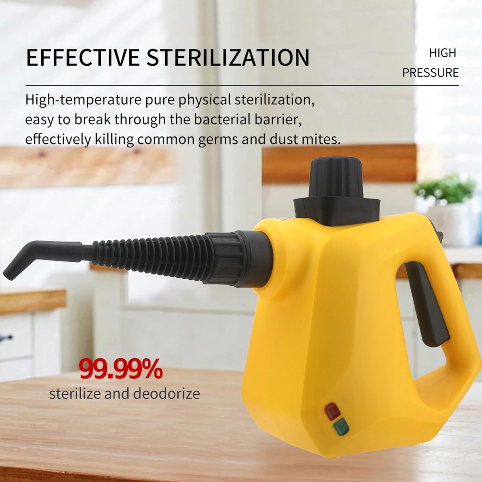 Handheld Steam Cleaner, 9cs Portable Steamer 1000W High Temperature Pressurized Steamer for Home, Upholstery, Car, Floor, Grout, Tile, Bathroom, Shower (US Plug 110-120V)