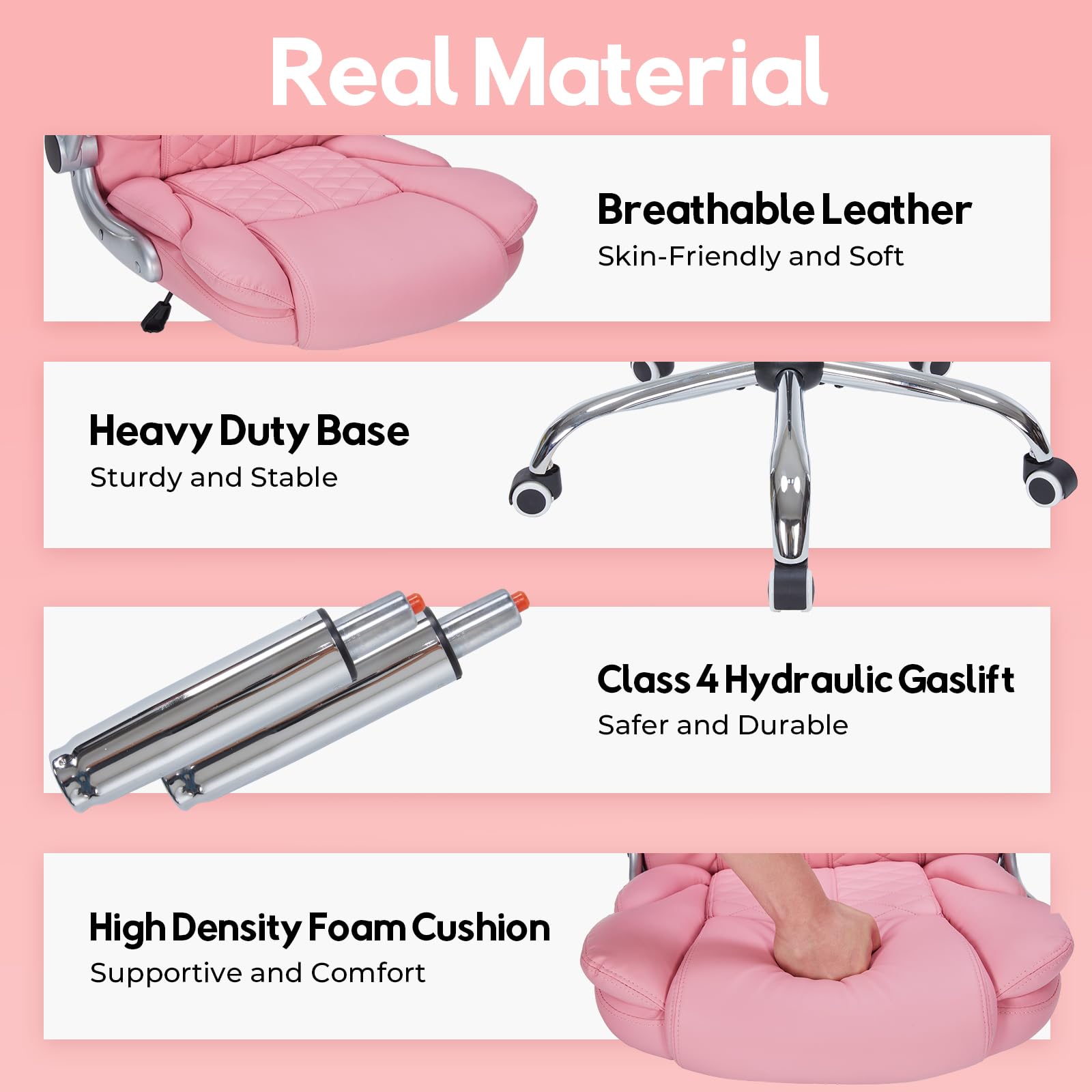 400lbs Executive Office Chair with Flip-Up Armrests Big and Tall Computer Chair for Heavy People Heavy Duty Ergonomic — view 6