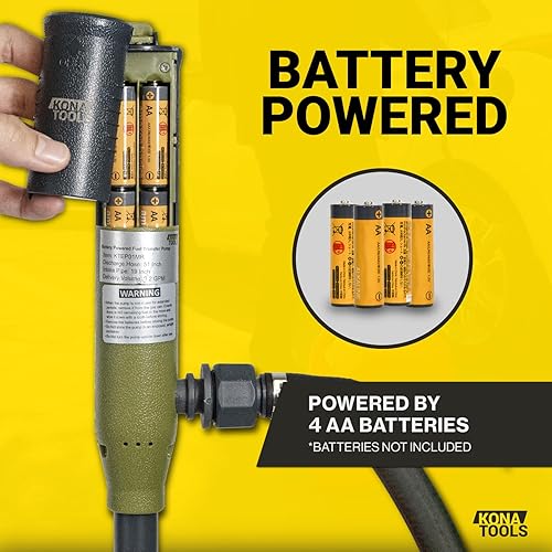 Miniatura 11 de Bomba de transferencia de combustible portátil con manguera de goma KTEP01MRUSB – Batería y USB-C Boquilla de seguridad, manguera resistente