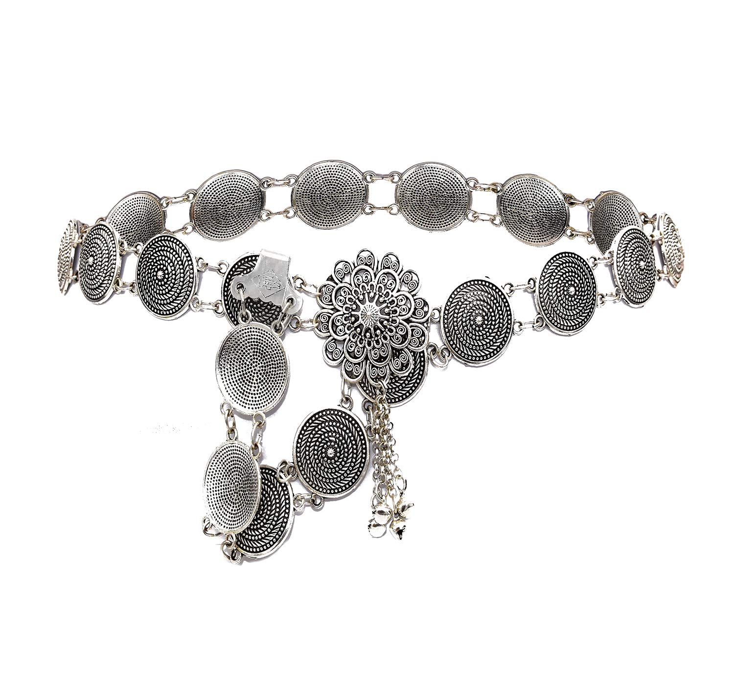 idealway Women's Belly Waist Chain - Dancing Belt Beach Belts Bohemian Body Chain Coin Tassel Belt Belly Jewelry Women Accessories