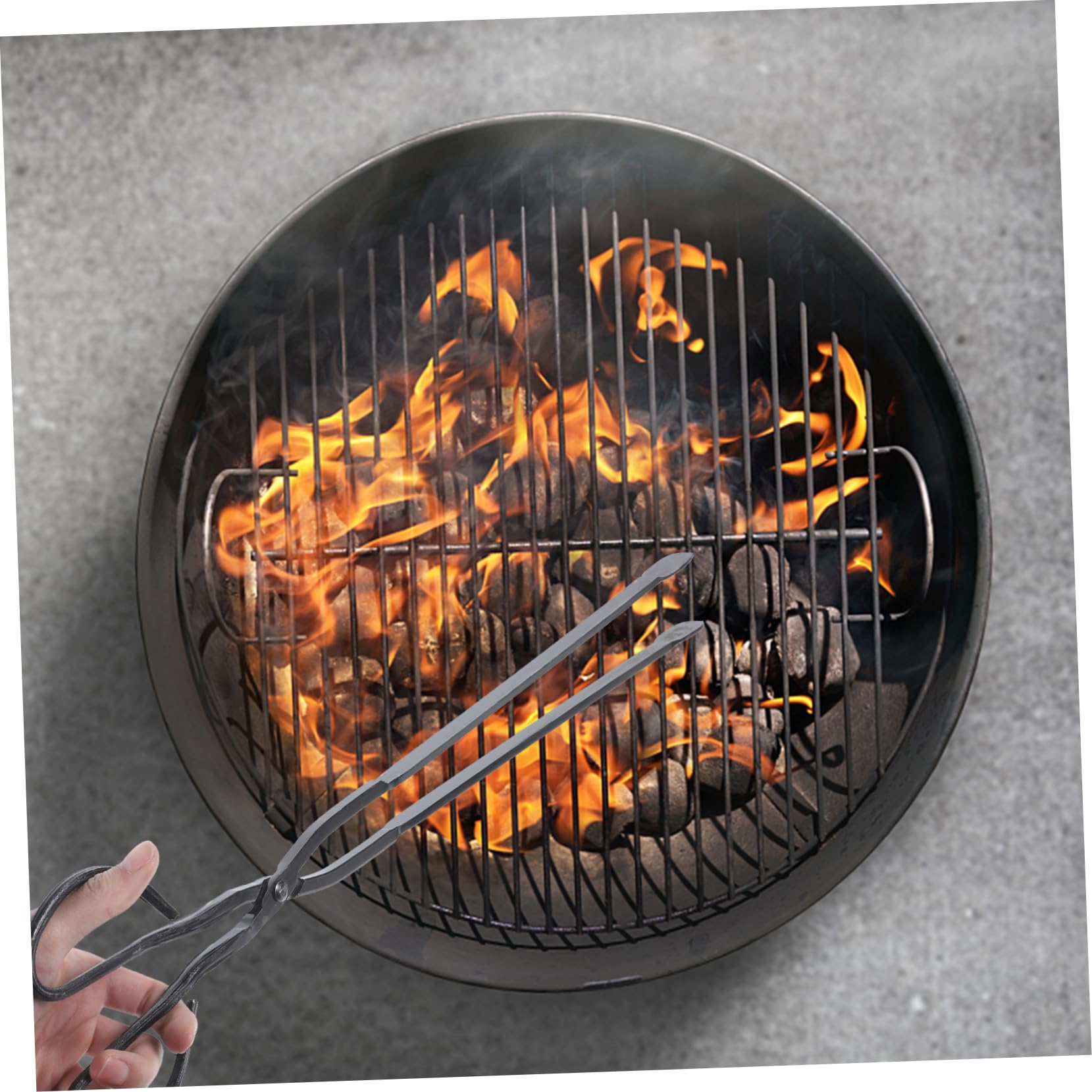 BESTonZON Pinzas de Barbacoa de Mango para Herramienta de Carboncillo para Camping y Cocina Exterior Varios estilos