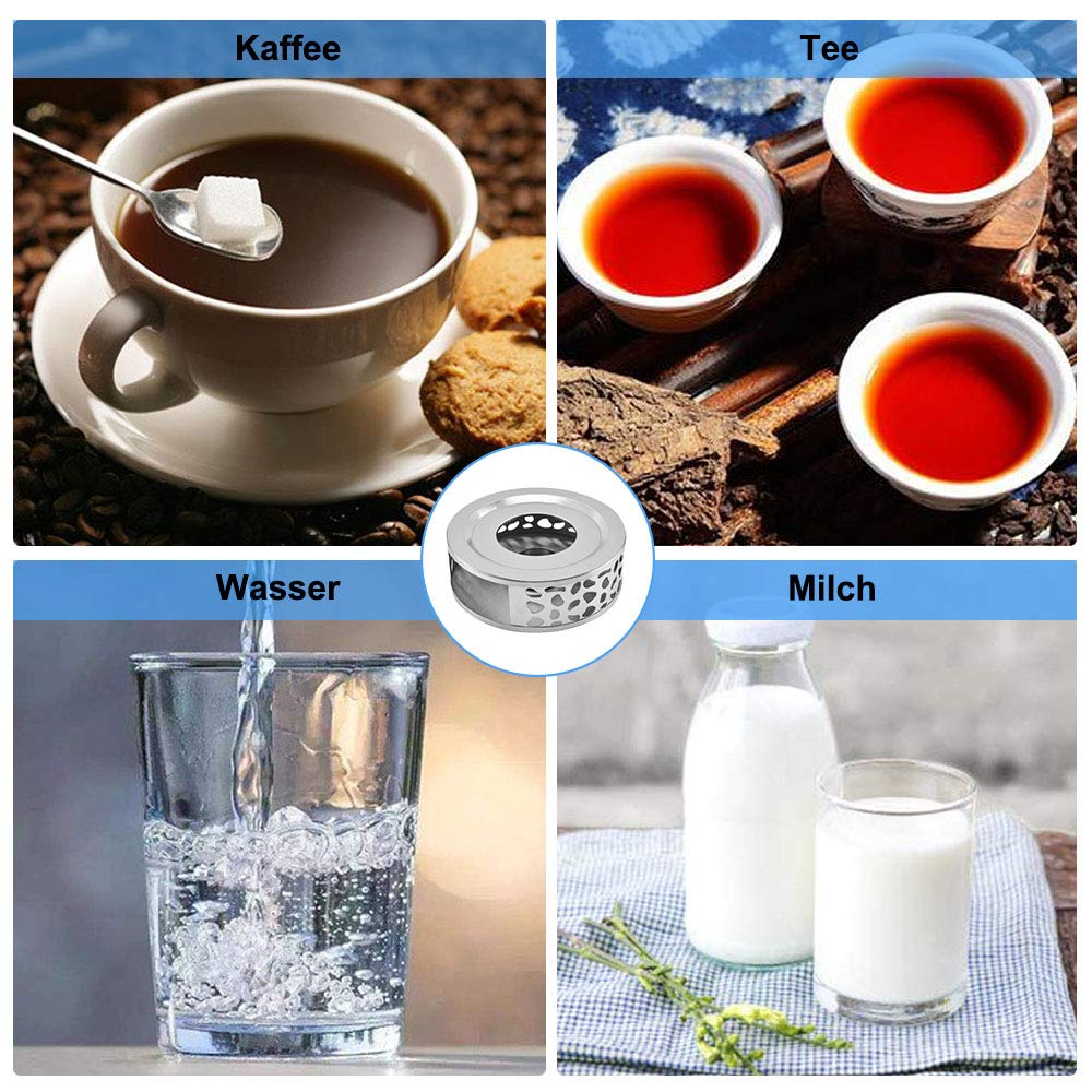 Calentador de Tetera de Acero Inoxidable para Juegos de té y Café
