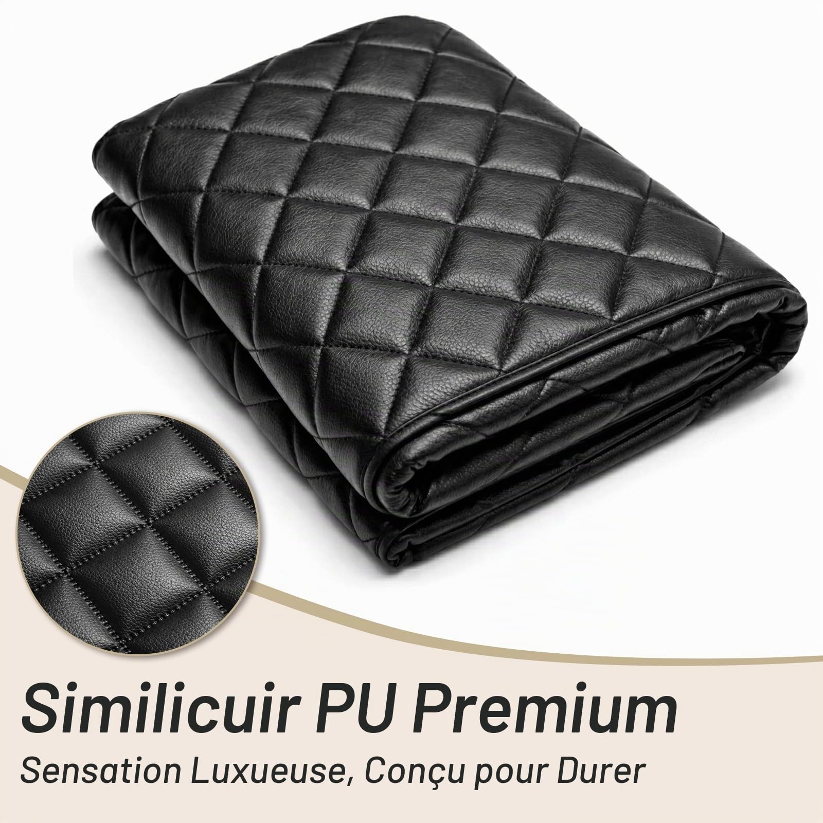 Housse de siège avant en cuir PU pour voiture, protection complète pour siège de voiture pour chien avec rabats latéraux, imperméable, antidérapante, résistante aux rayures, pour siège unique