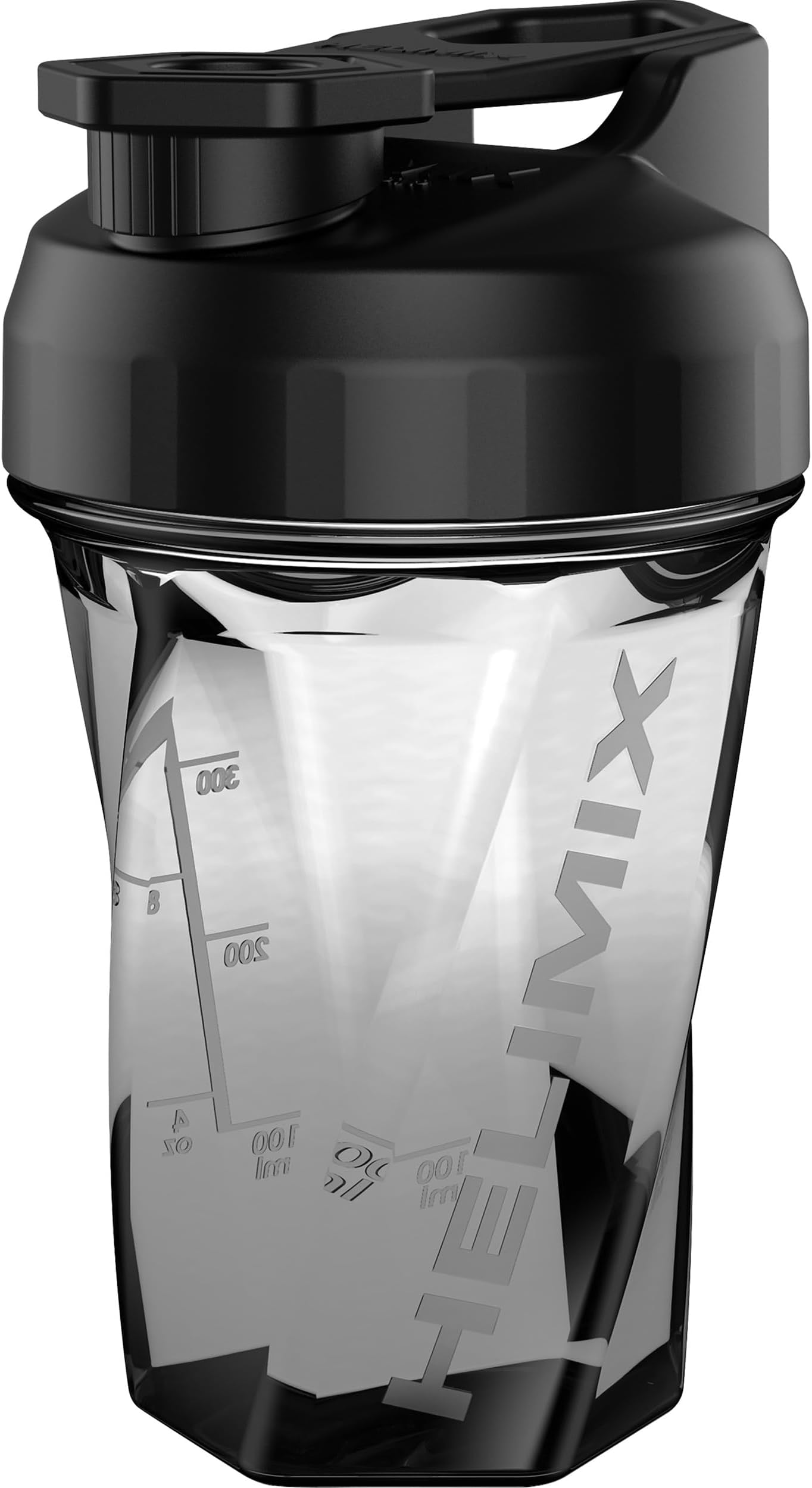Helimix 1.5 Vortex Blender Shaker Bottle Holds Upto 20oz | No Blending Ball or Whisk | USA Made | Portable Pre Workout Whey Protein Drink Shaker Cup | Mixes Cocktails Smoothies Shakes | Top Rack Safe