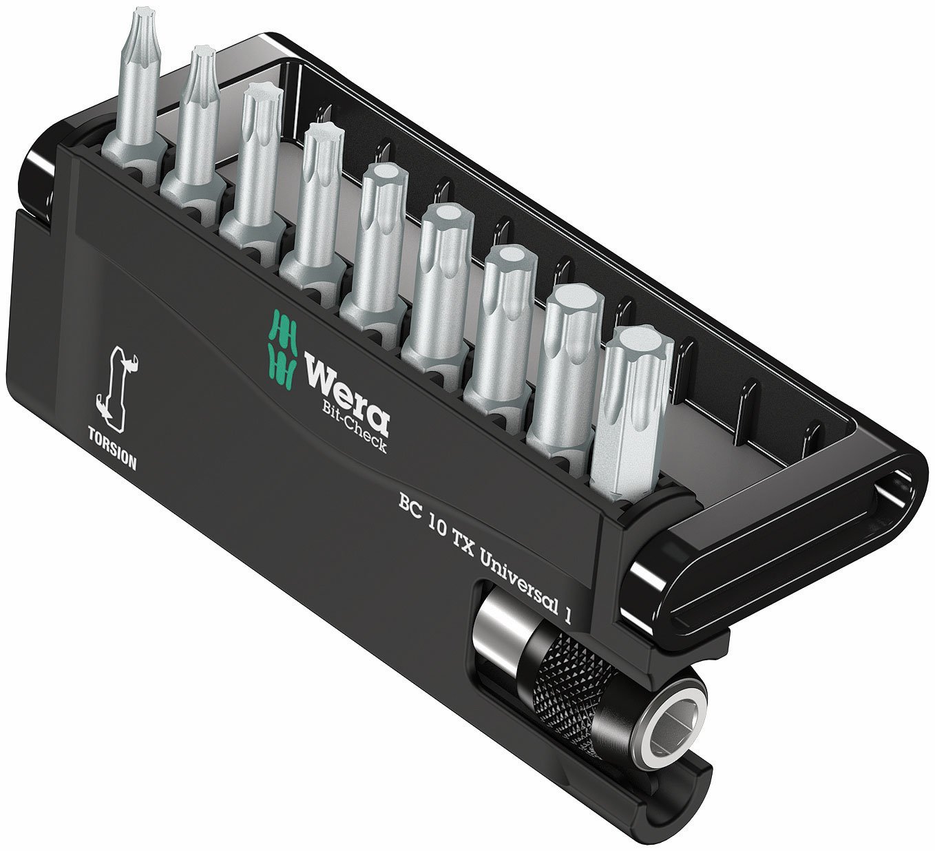 Juego de puntas Wera Bit-Check TX de 10 piezas para destornillador