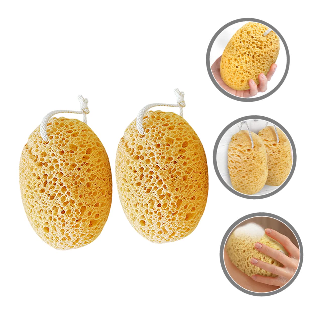 FRCOLOR 8piezas Esponjas De Exfoliantes Para Cuerpo De Unidades Suaves y Ecológicas Para Limpieza y Cuidado Piel Baños y Duchas