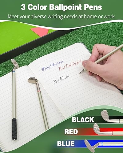 Miniatura 3 de GreenHaven Juego de 2 mini bolígrafos de golf, mini regalo de golf de escritorio, bolígrafo de pelota de golf, bolígrafo único de Navidad, regalo de