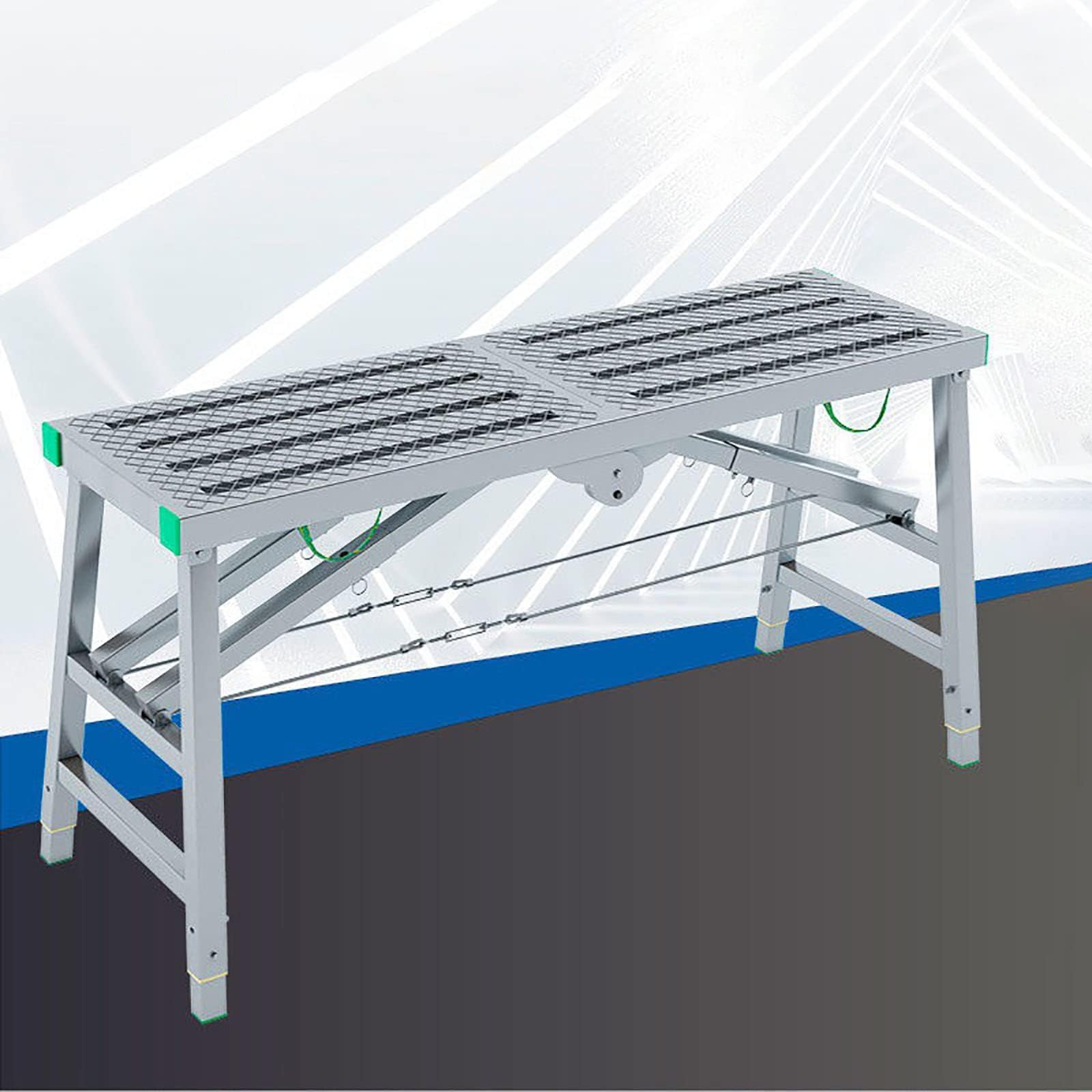 Scaffolding Plank Scaffold Equipment Telescopic Folding Lightweight Multipurpose Compact Load Capacity Stable Safe Portable As a Scaffold or Ladder Elevating Scaffolding