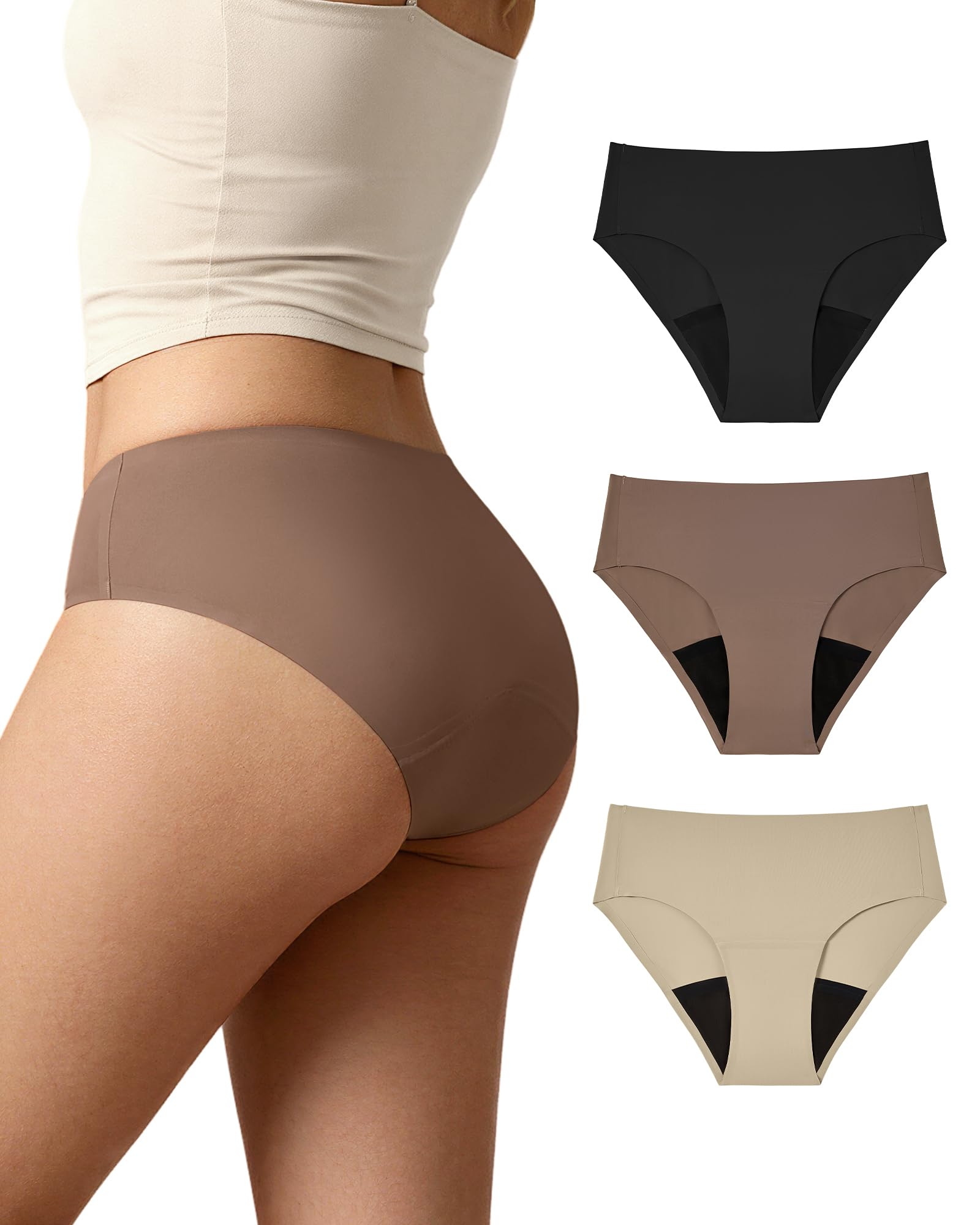 SHARICCA Periodenunterwäsche Starke Blutung 40 ML SaugfäHigkeit Unterhosen | Perioden Unterwäsche Nahtlos Atmungsaktiv Lecksicher Menstruation Period Underwear Seamless Slips Damen