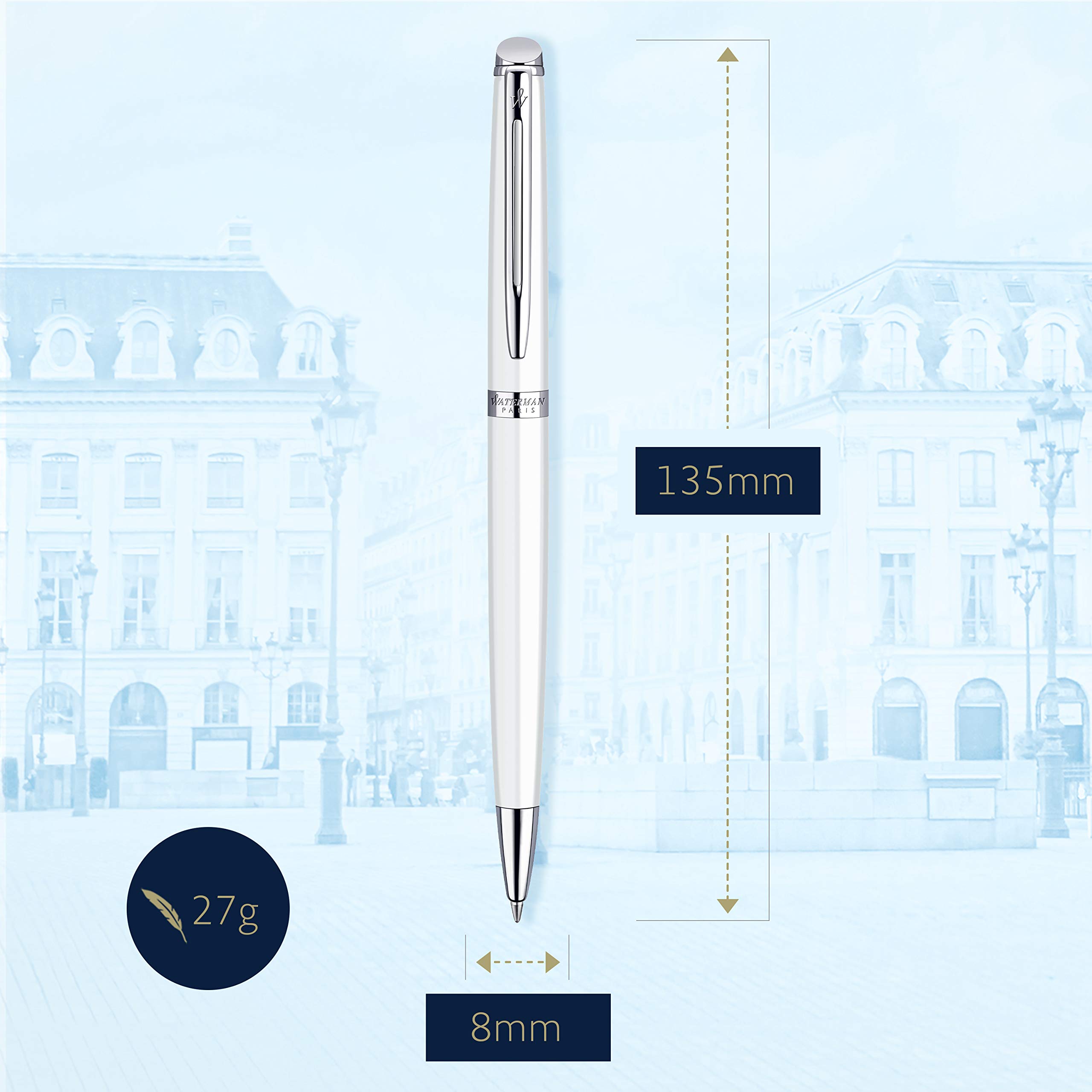 Caneta Esferográfica Waterman Hemisphere Branco Ct S0920970