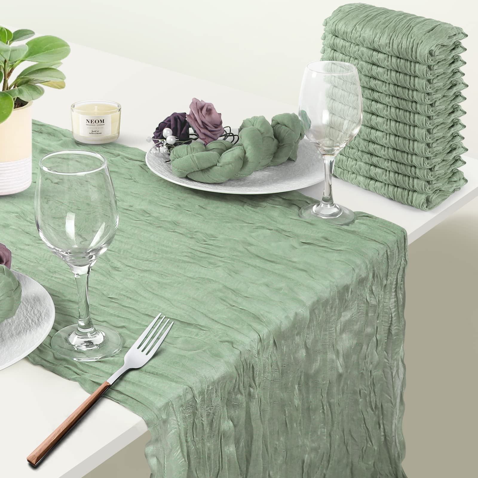 Chemin de table vert
