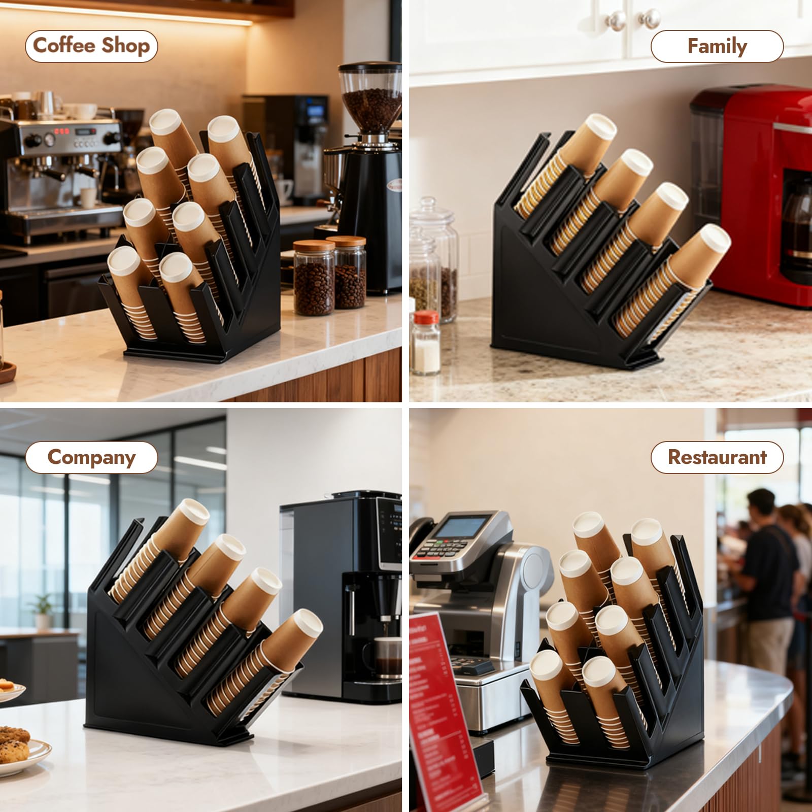 Snapklik.com : Paper Cup And Lid Holder, Disposable Paper Cup Dispenser ...