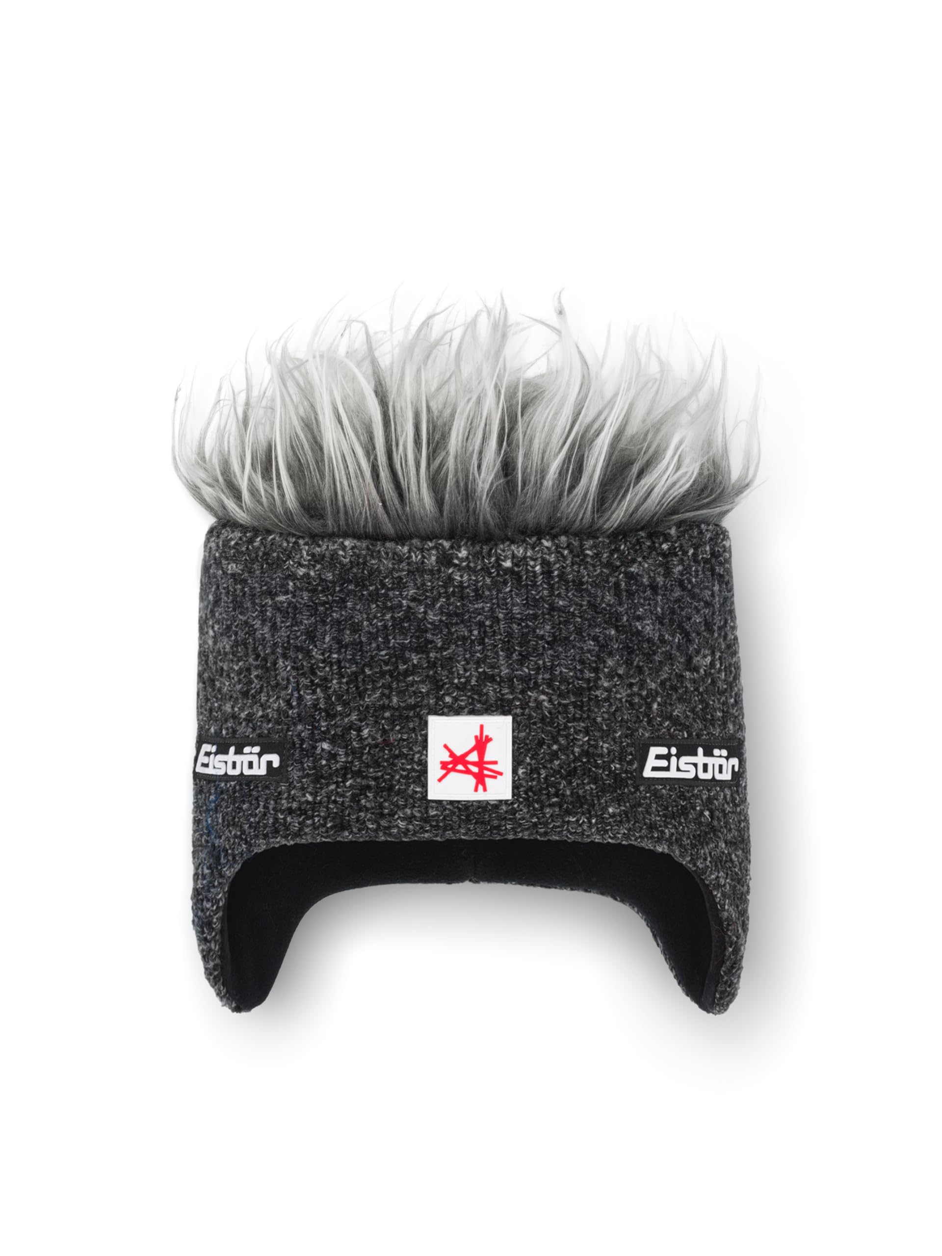 Eisbär Unisex Graphite/Grey Hat With Hair Men & Women Cocker Ski Austria - With Fleece Protects Against Cold And Wind - Men's Hat Women's Hat Sports Hat Cap From Austria, One Size