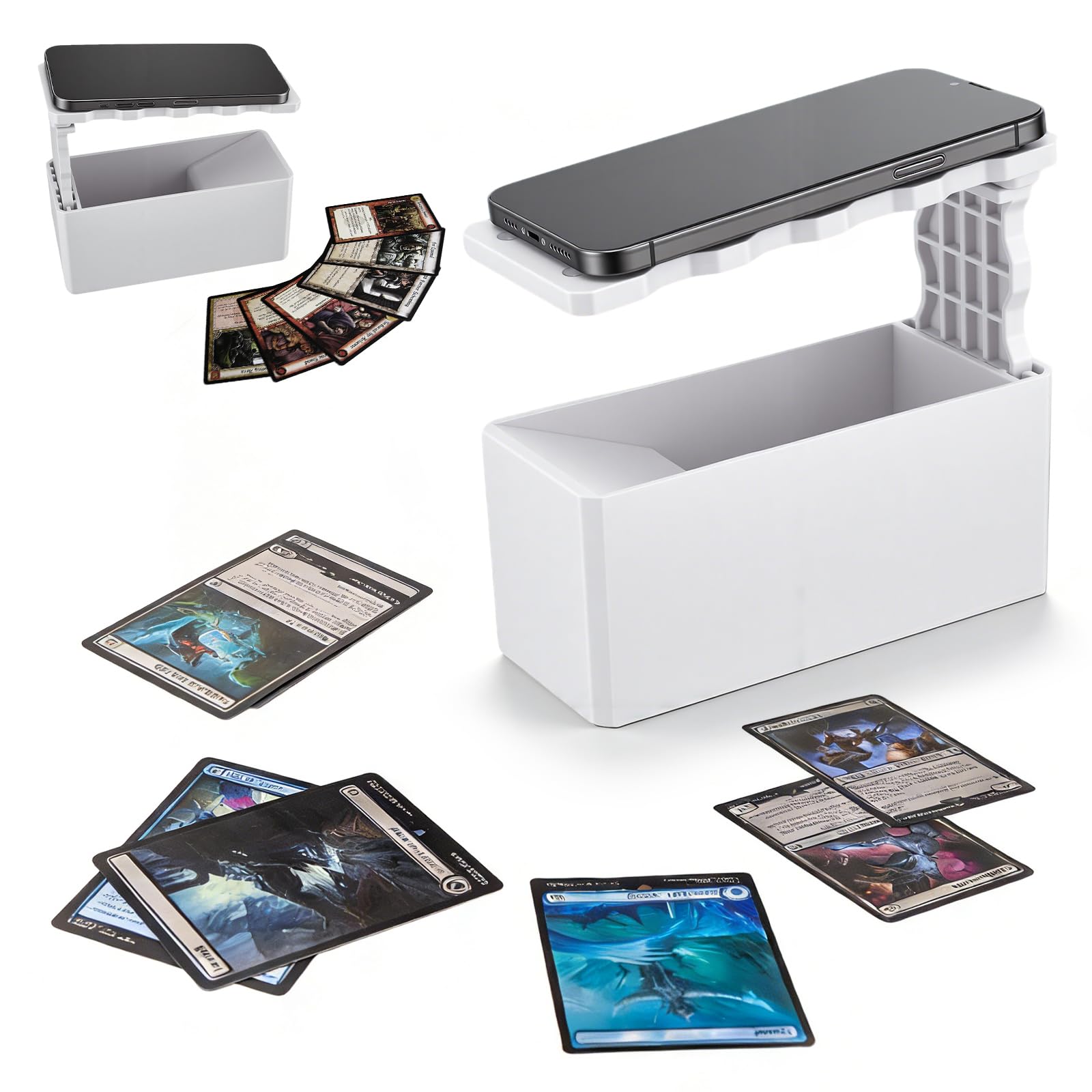 Scanner de cartes, support pour cartes à collectionner MTG/TCG - Support de téléphone portable ABS pour numériser et comparer les prix, hauteur réglable et compatible avec ManaBox et toutes les
