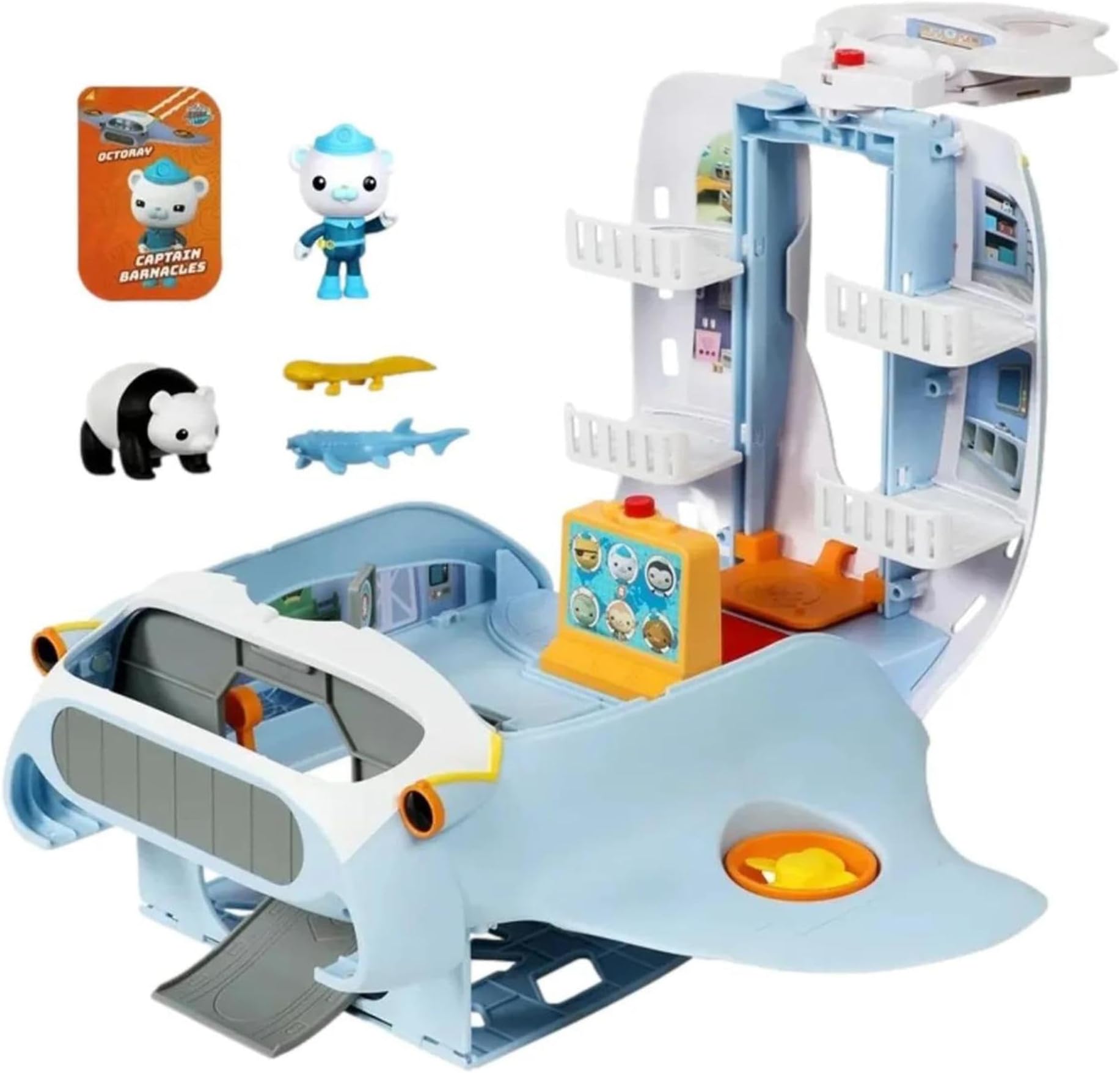 Octonauts Above & BeyondsOctoray Transforming Playset | 7 Pieces | 25+ Lights and Sounds, Multicolor