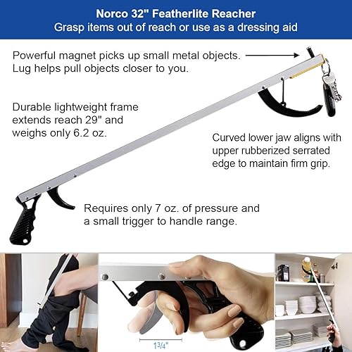 Miniatura 4 de Norco - Kit de 4 piezas de cadera para reemplazo total de cadera, recuperación de rodilla. Herramientas de asistencia de vendaje poscirugía –